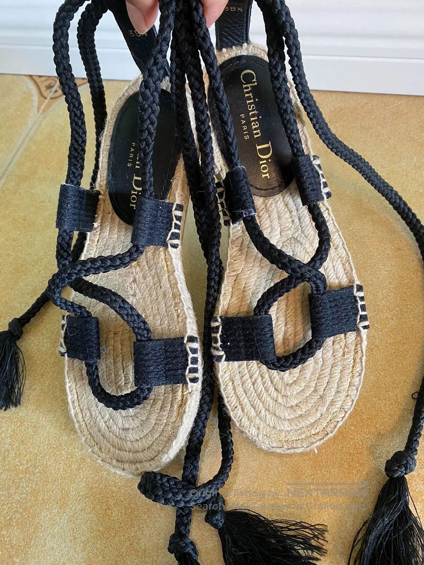 Dior Dior Woven Straw Sandal Espadrille. Size US 4.5 / IT 34.5 - 3 Thumbnail