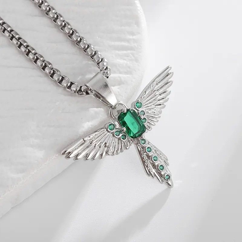 Jewelry Angel Wing Bird Pendant Necklace Size ONE SIZE - 4 Thumbnail