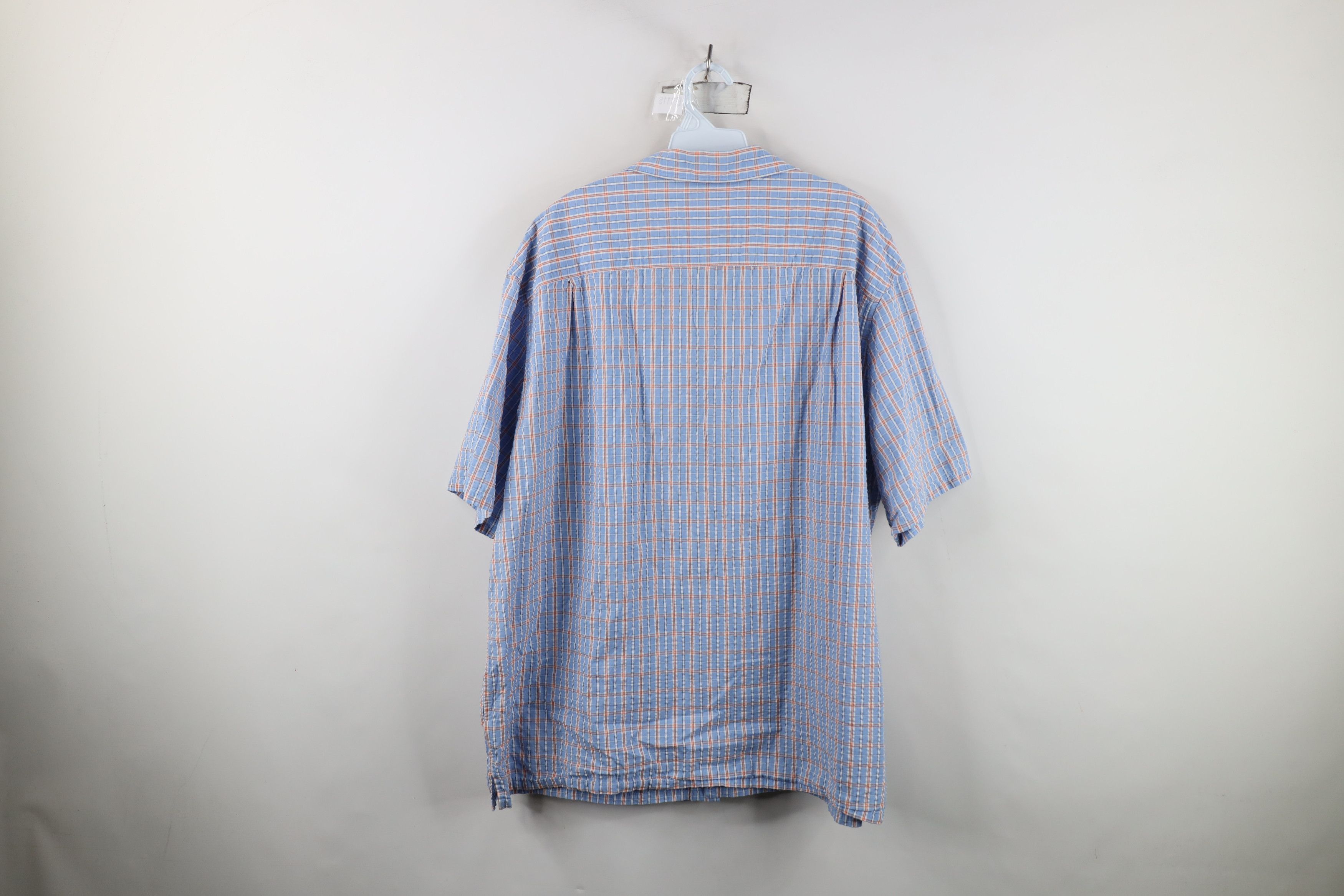 L.L. Bean Vintage LL Bean Seer Sucker Short Sleeve Button Shirt Plaid Size US XL / EU 56 / 4 - 9 Thumbnail