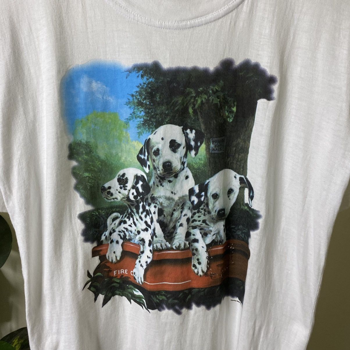 Vintage 1990s Dalmatian Dogs T Shirt Size US M / EU 48-50 / 2 - 2 Thumbnail