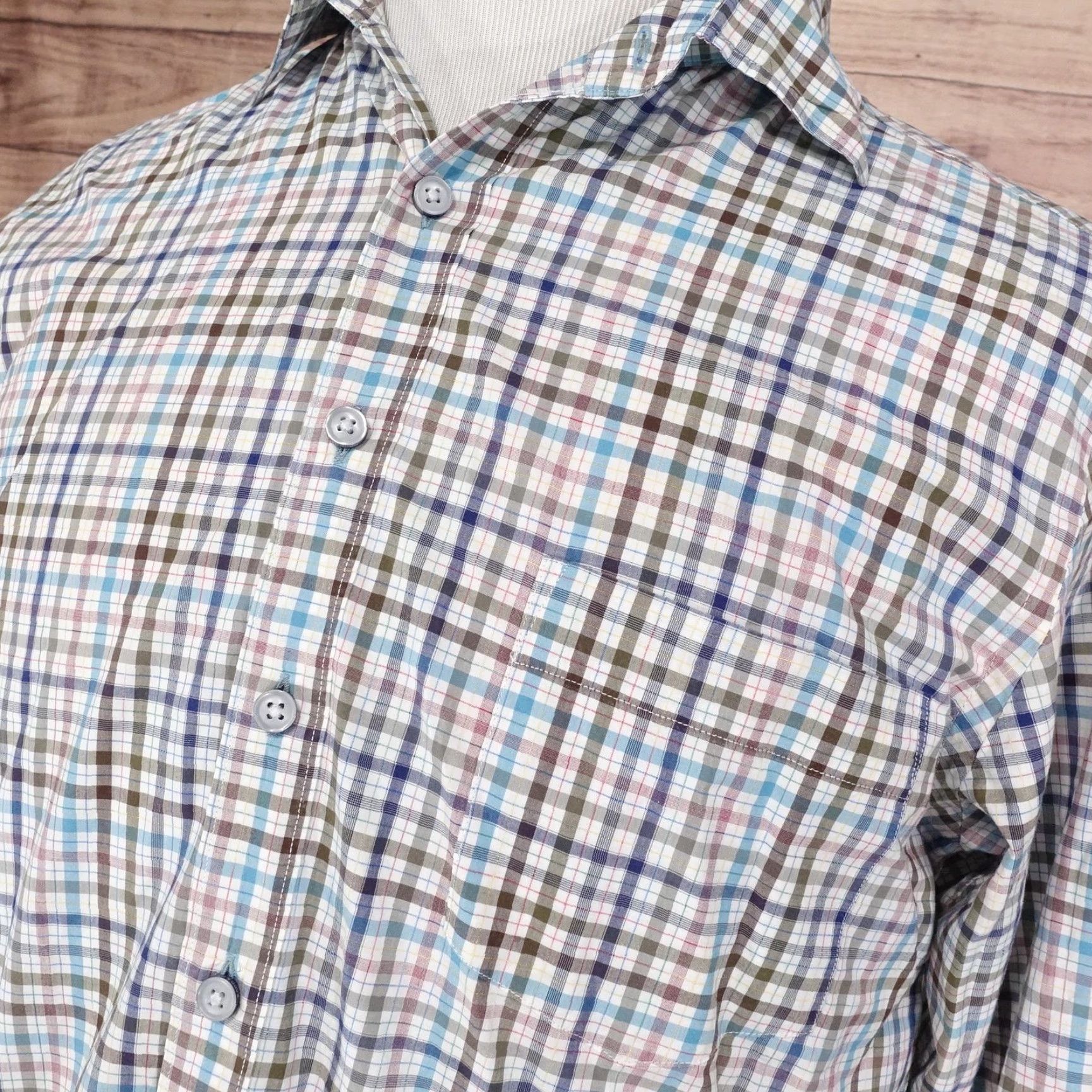 Rodd & Gunn Rodd & Gunn Shirt Mens M Blue Plaid Long Sleeve Button-Up Slim Sports Fit Italy Cotton Size US M / EU 48-50 / 2 - 2 Thumbnail
