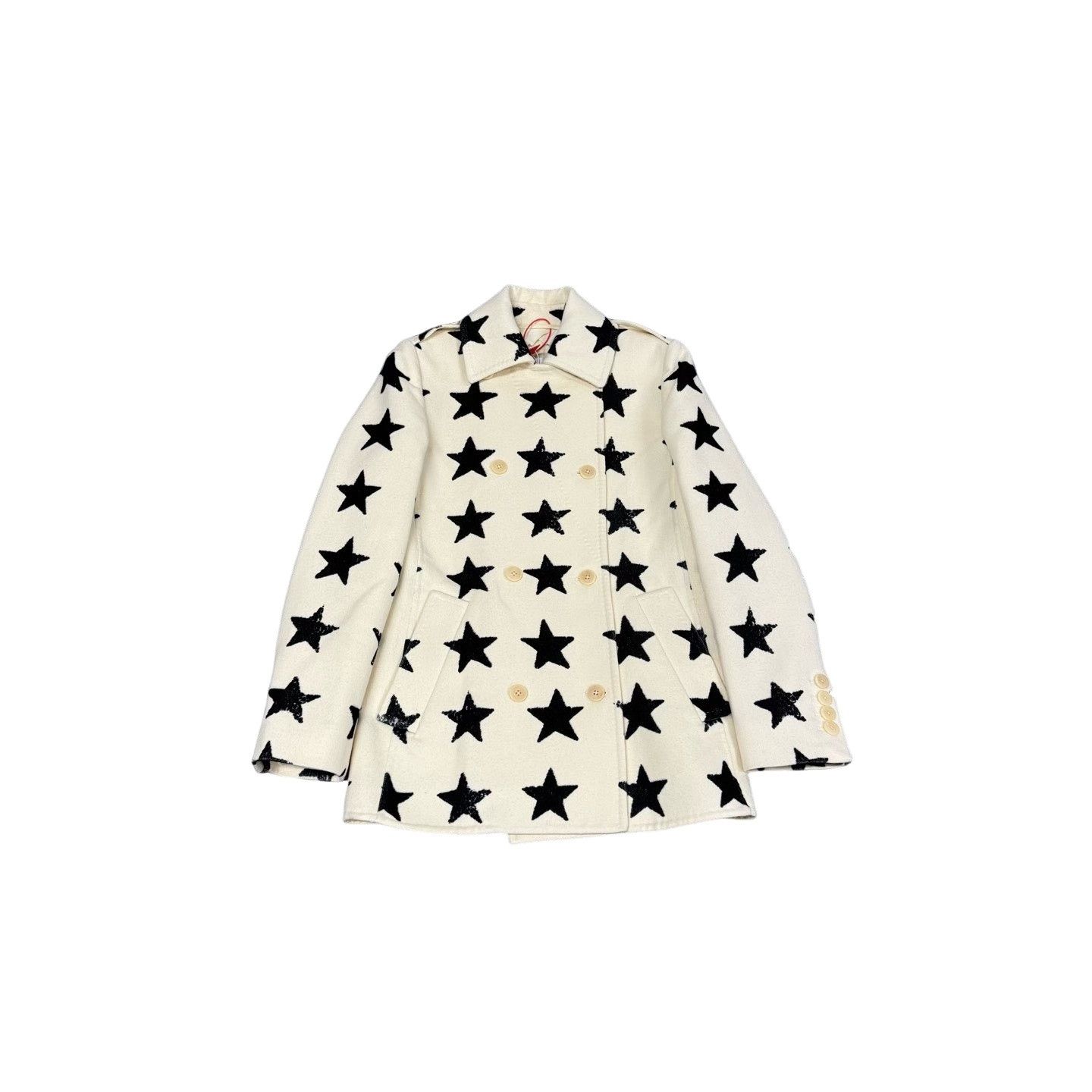 Max Mara MaxMara Star Print Double Breasted Wool Coat FR 34 Size XS / US 0-2 / IT 36-38 - 1 Thumbnail