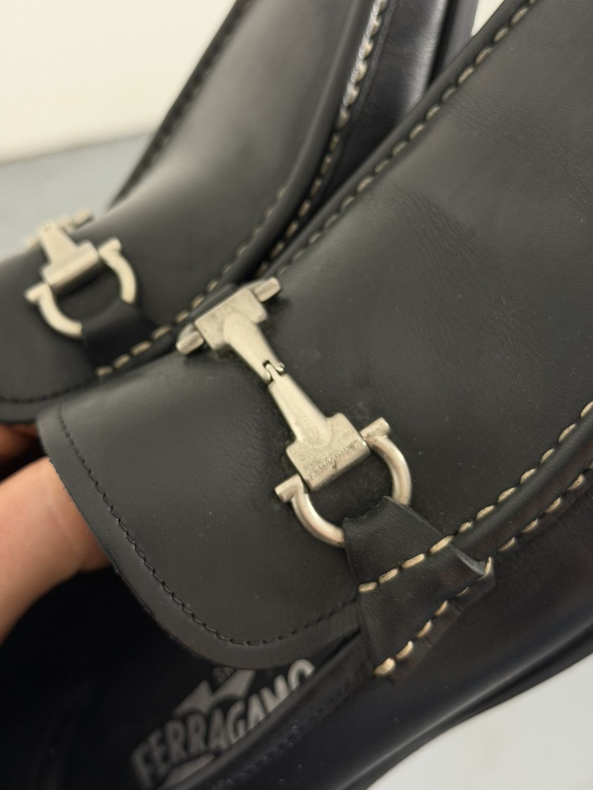 Salvatore Ferragamo Vintage Salvatore Ferragamo Metal Buckle Leather Moccasins Size US 8 / EU 41 - 14 Thumbnail