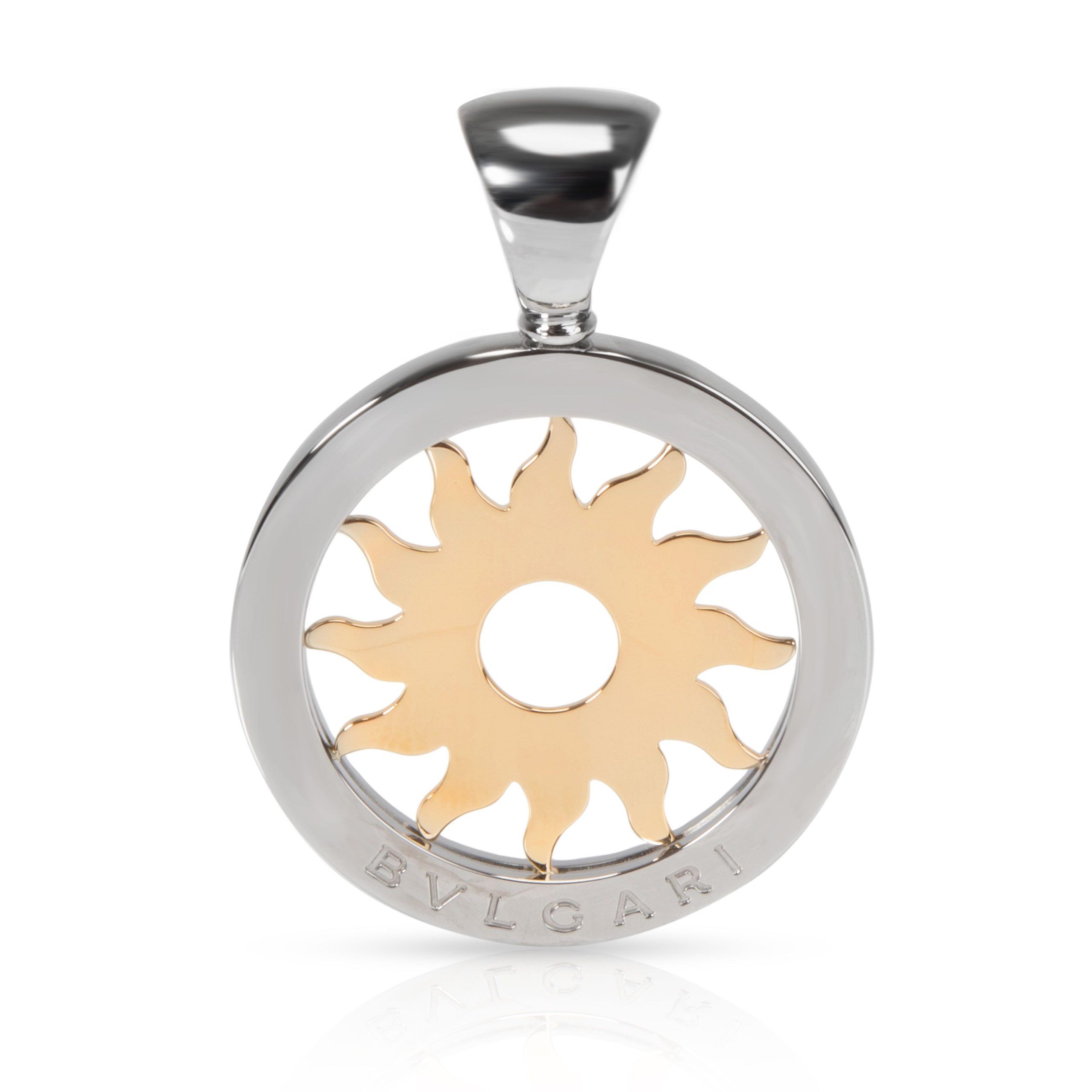 image of Bvlgari Bulgari Tondo Pendant In 18K Yellow Gold/steel, Women's