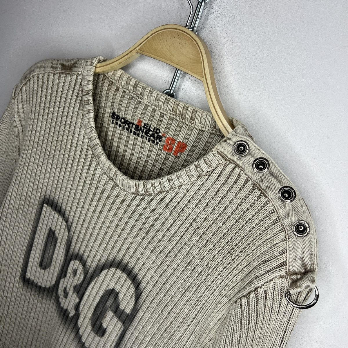 20471120 × Dolce & Gabbana × If Six Was Nine Washed Dolce Gabbana Style Knit Sweater Thrashed Y2K Size US M / EU 48-50 / 2 - 6 Thumbnail