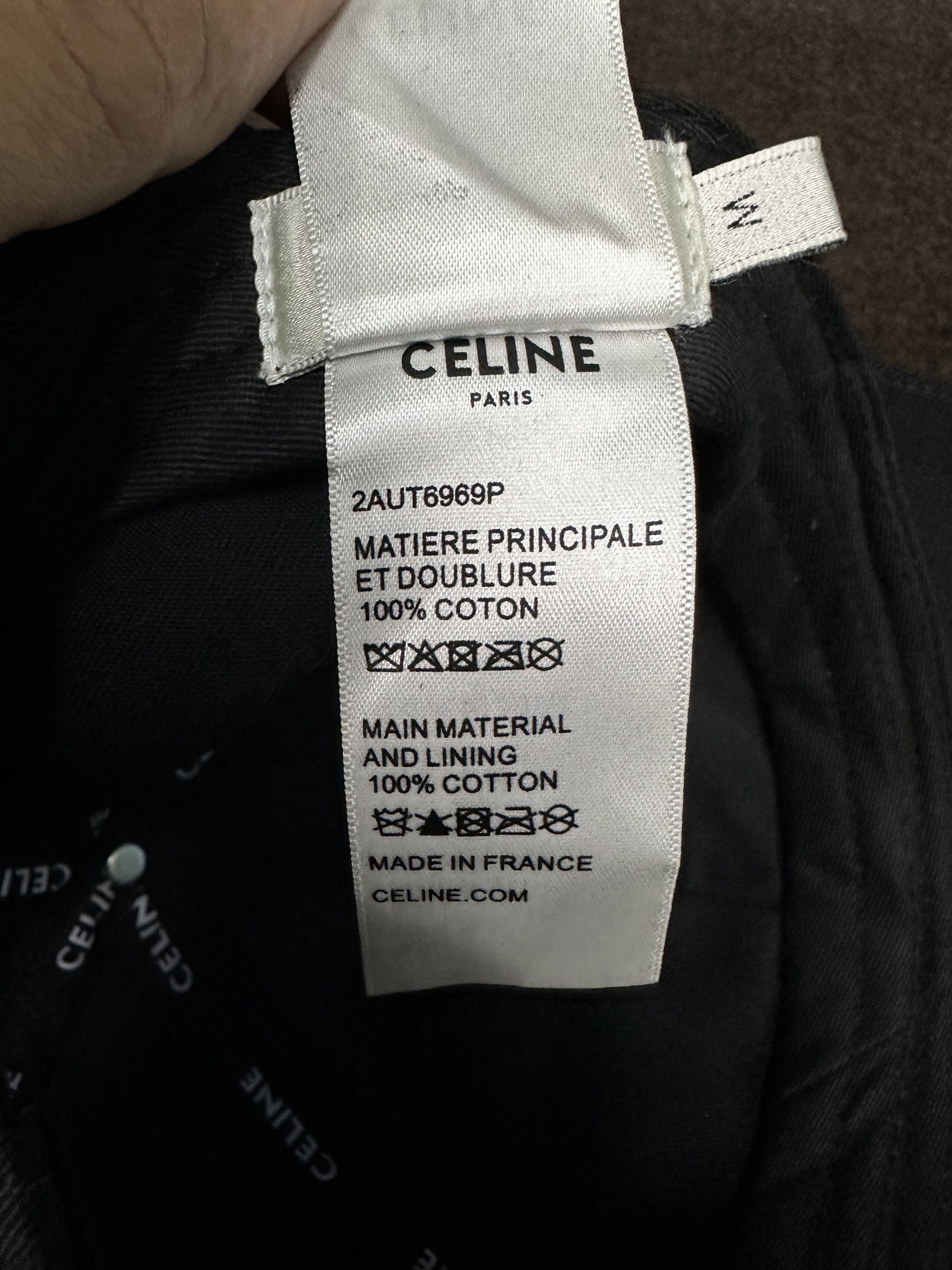 Celine Celine Triomphe Black Baseball Cap Size ONE SIZE - 10 Thumbnail
