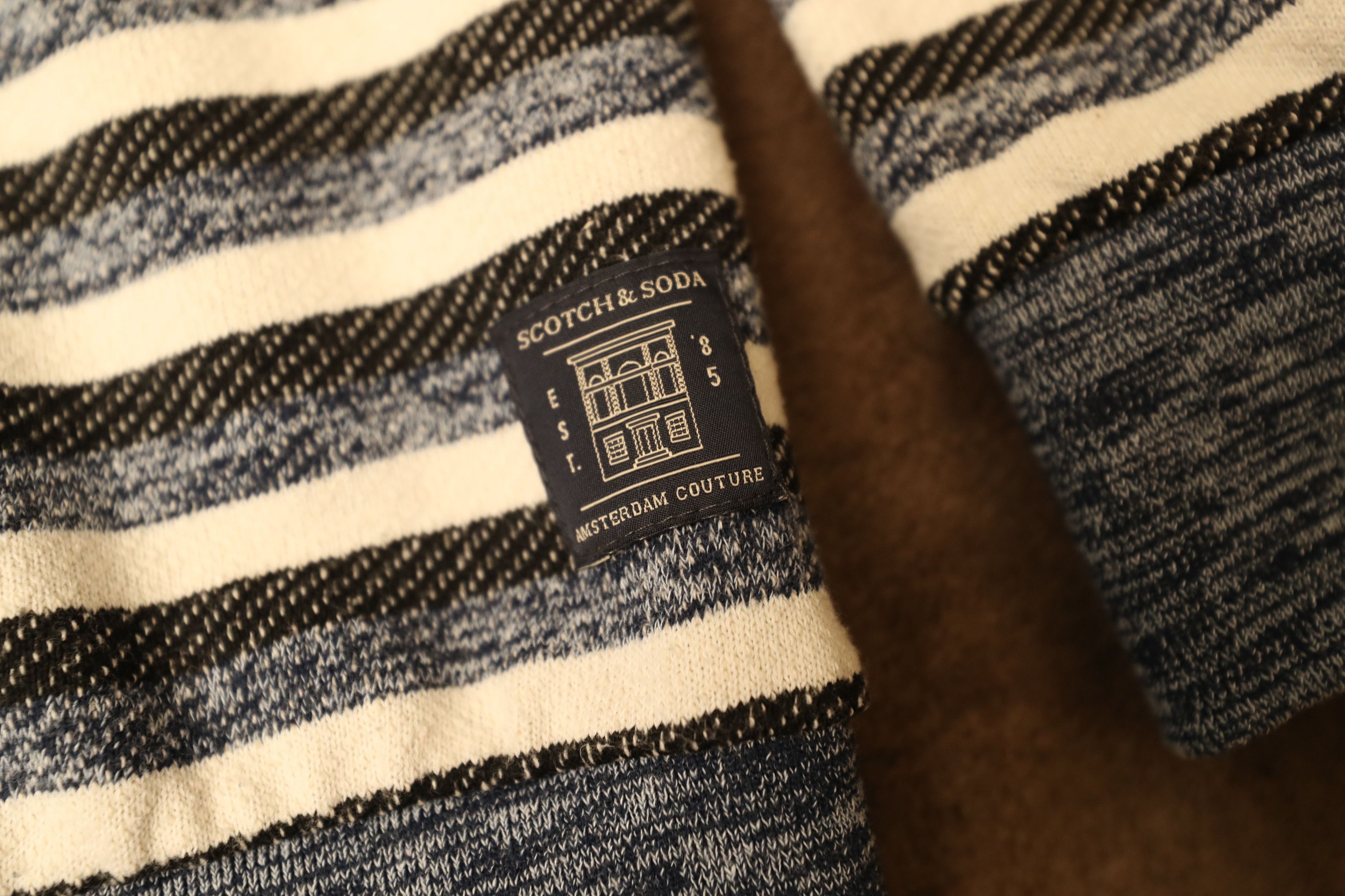 Scotch & Soda Scotch & Soda Striped Crewneck Sweater (L) Size US L / EU 52-54 / 3 - 5 Thumbnail