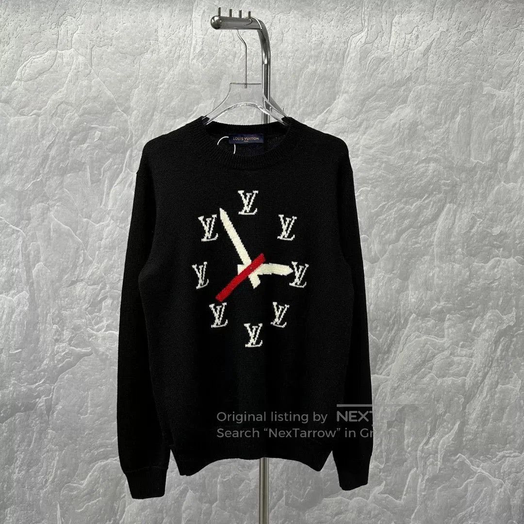 Louis Vuitton louis vuitton clock design black sweater. Size US L / EU 52-54 / 3 - 1 Thumbnail