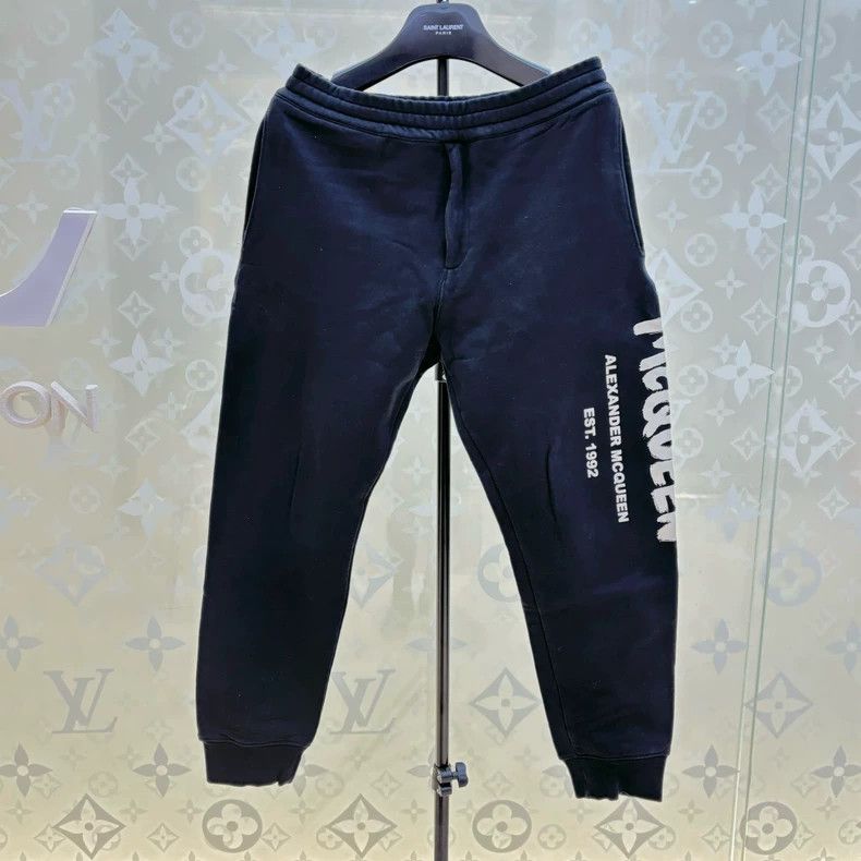 Alexander McQueen Alexander McQUEEN size S Logo - printed knitted sports pan Size US 27 - 1 Thumbnail