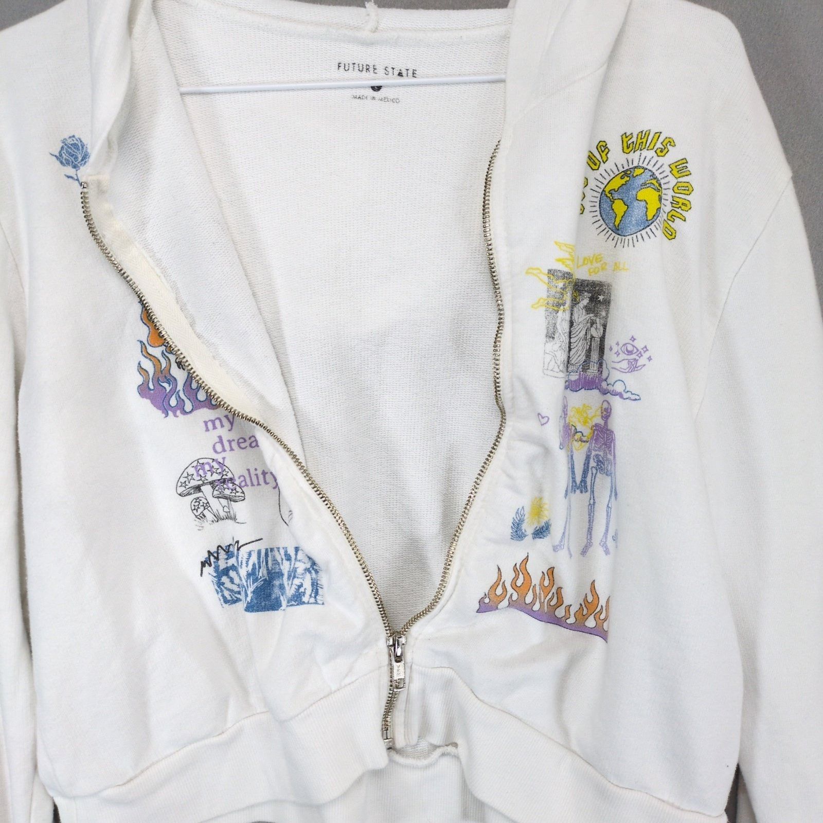 Other Future State Women's L Cropped Full-Zip Hoodie Jacket Size L / US 10 / IT 46 - 5 Thumbnail