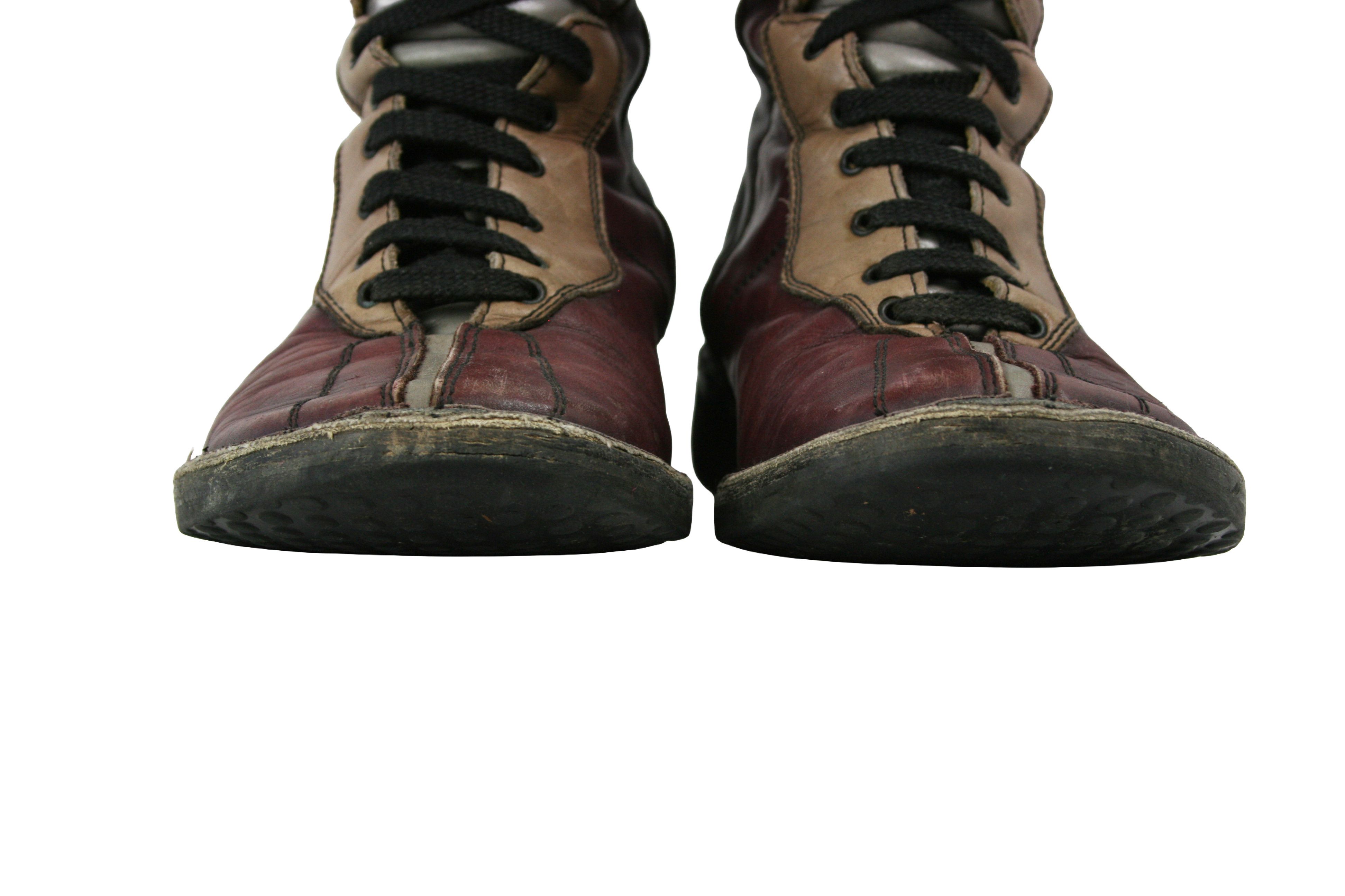 Japanese Brand Bubetti 00S Y2K Avant Garde Mid Crepe Leather Boots Vintage Size US 8 / IT 38 - 4 Thumbnail