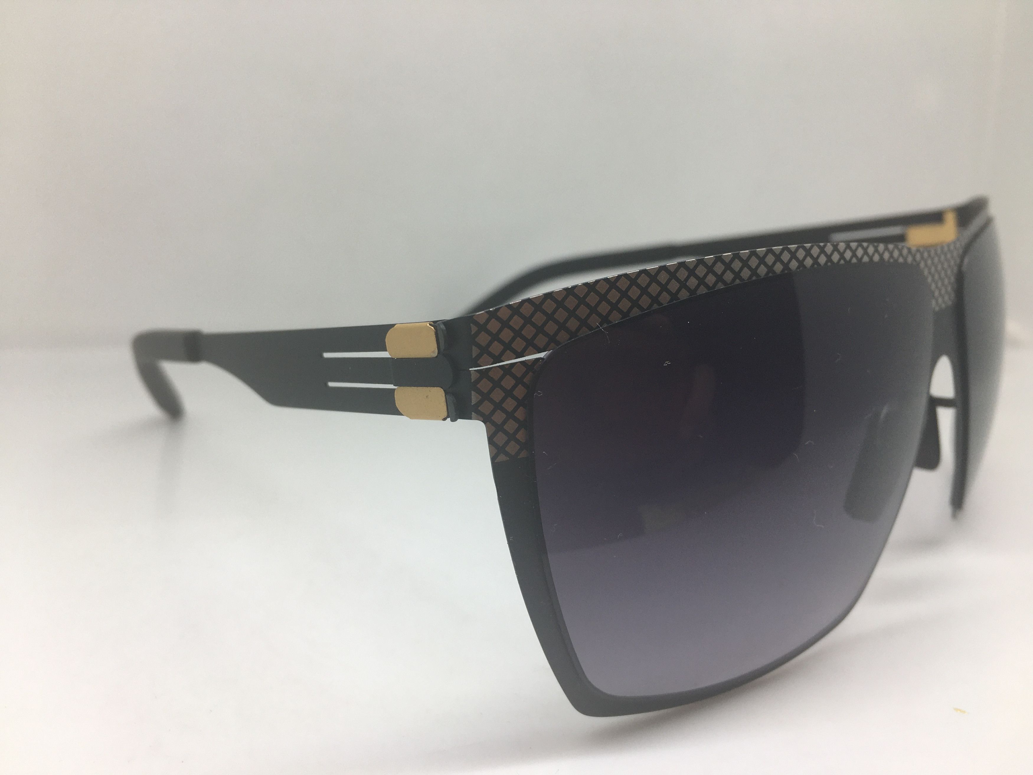 Other Matte Black Alloy Oversize Sunglasses Frame Size ONE SIZE - 2 Thumbnail