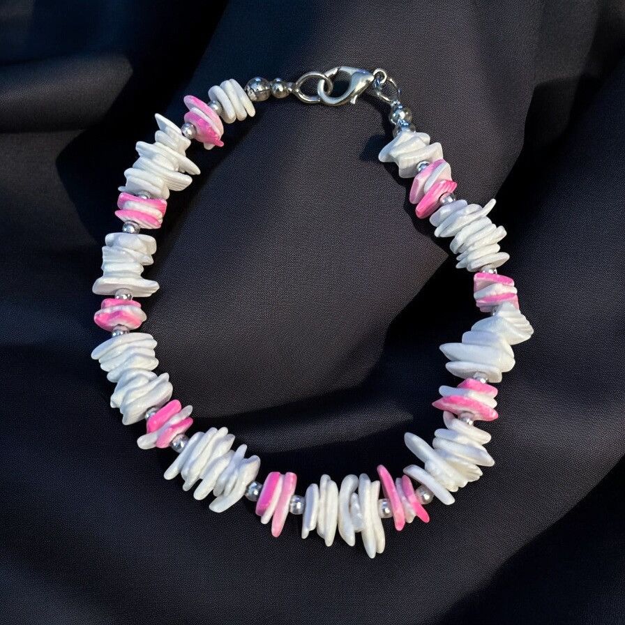 Other White and pink Pula shell anklet Size ONE SIZE - 1 Thumbnail