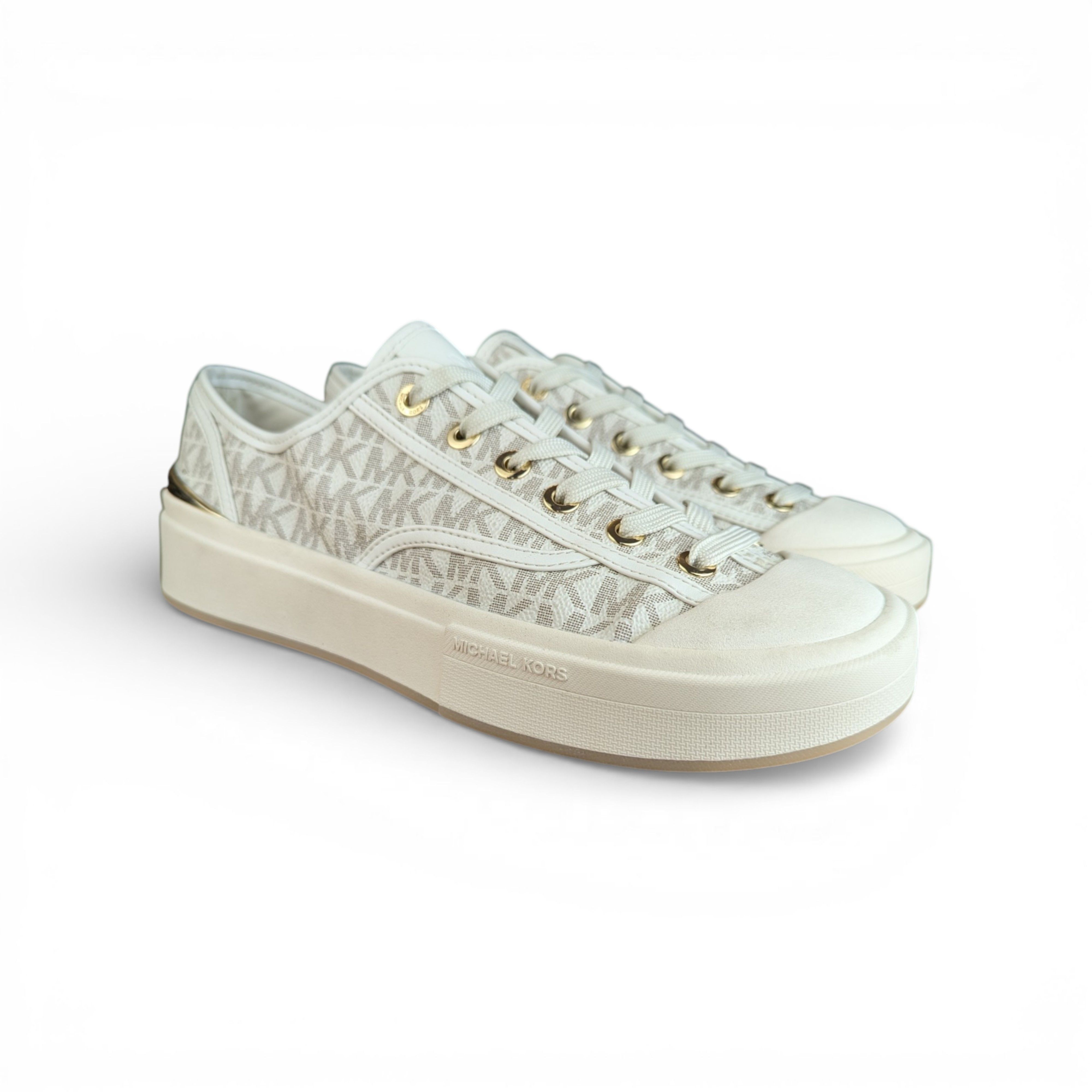 Michael Kors MICHAEL KORS Beige Gold Sneakers Size US 8.5 / IT 38.5 - 3 Thumbnail