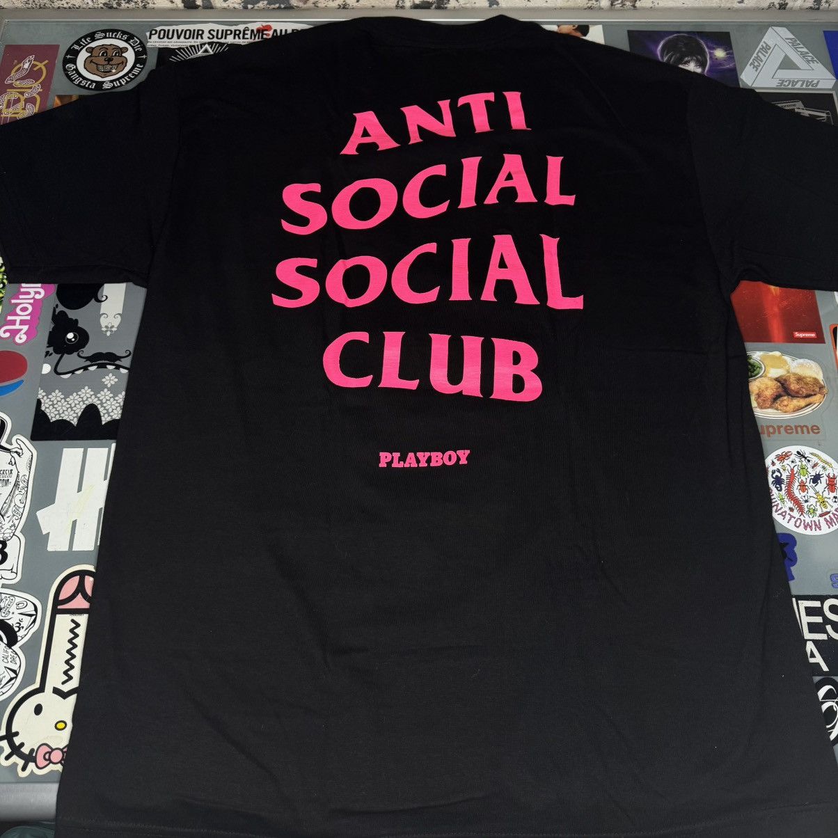 Anti Social Social Club × Playboy Anti Social Social Club Playboy T-shirt Black Pink Large Size US L / EU 52-54 / 3 - 4 Thumbnail