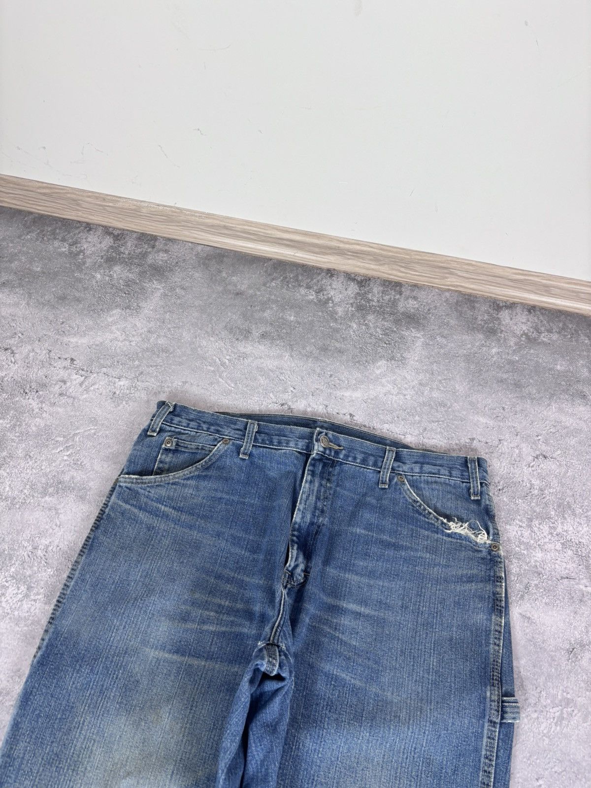 Dickies Dickies Men’s Denim Jeans Faded Blue USA Carpenter Workwear Size US 36 / EU 52 - 14 Thumbnail