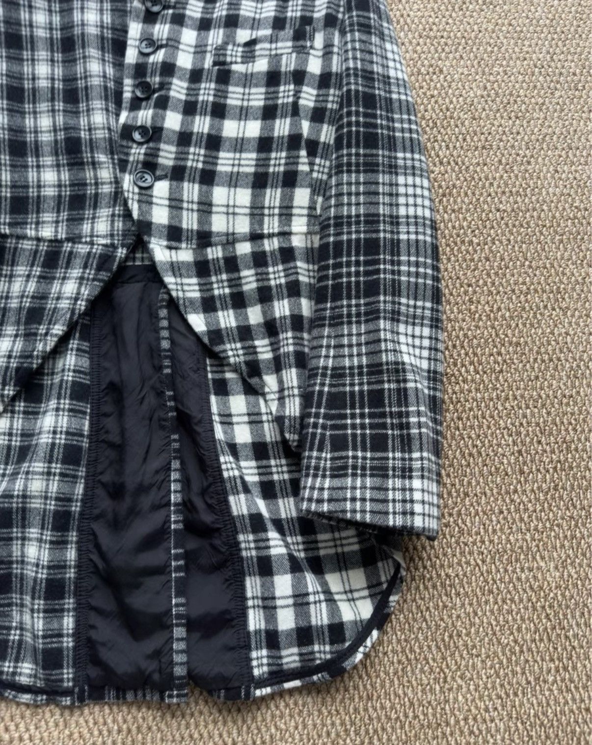 Comme des Garcons COMME des GARÇONS Black-White Check Deconstructed Jacket K23 Size US XS / EU 42 / 0 - 2 Thumbnail