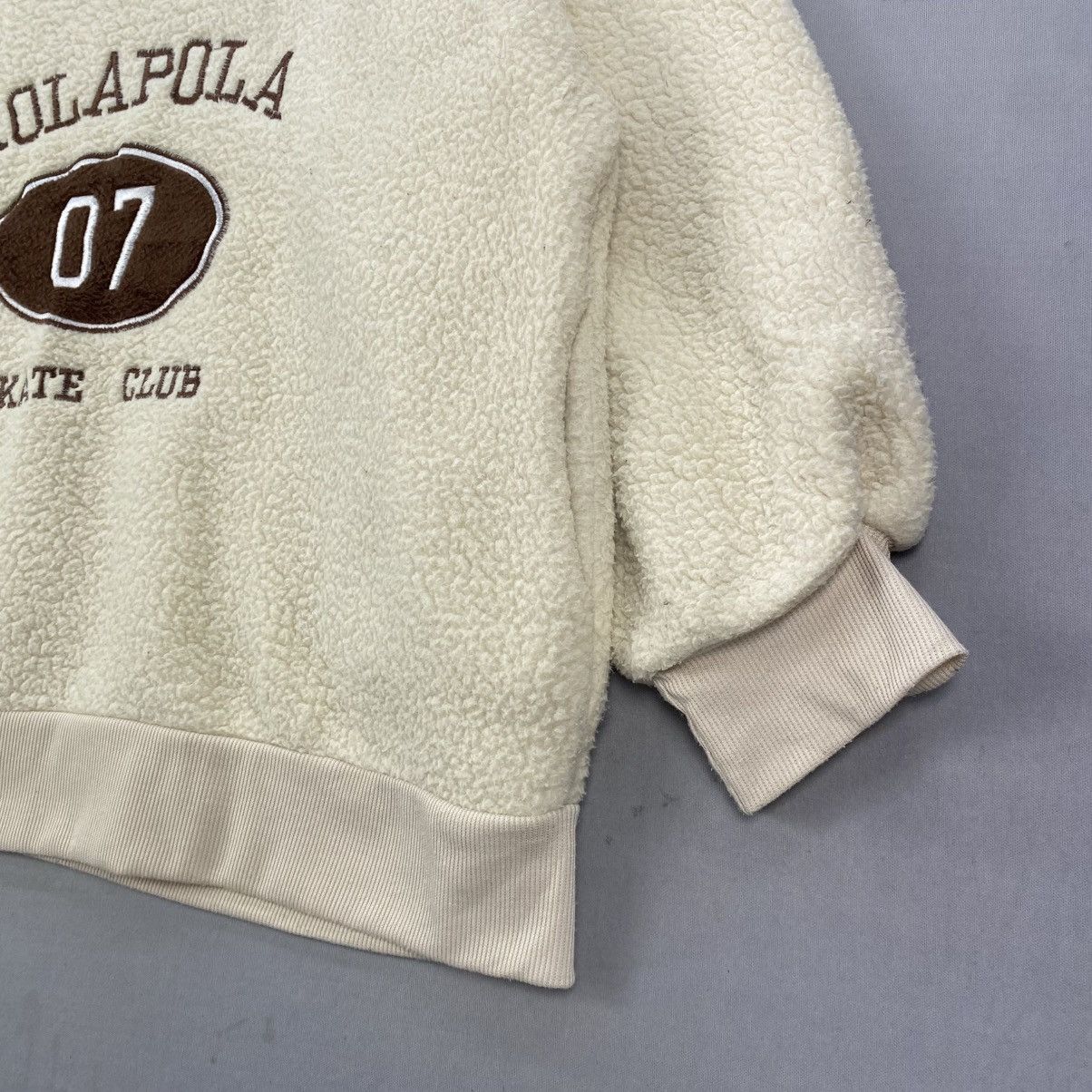 Japanese Brand Kurijyua Rolapola Skate Club Fleece Pullover Vintage Style Size US L / EU 52-54 / 3 - 3 Thumbnail
