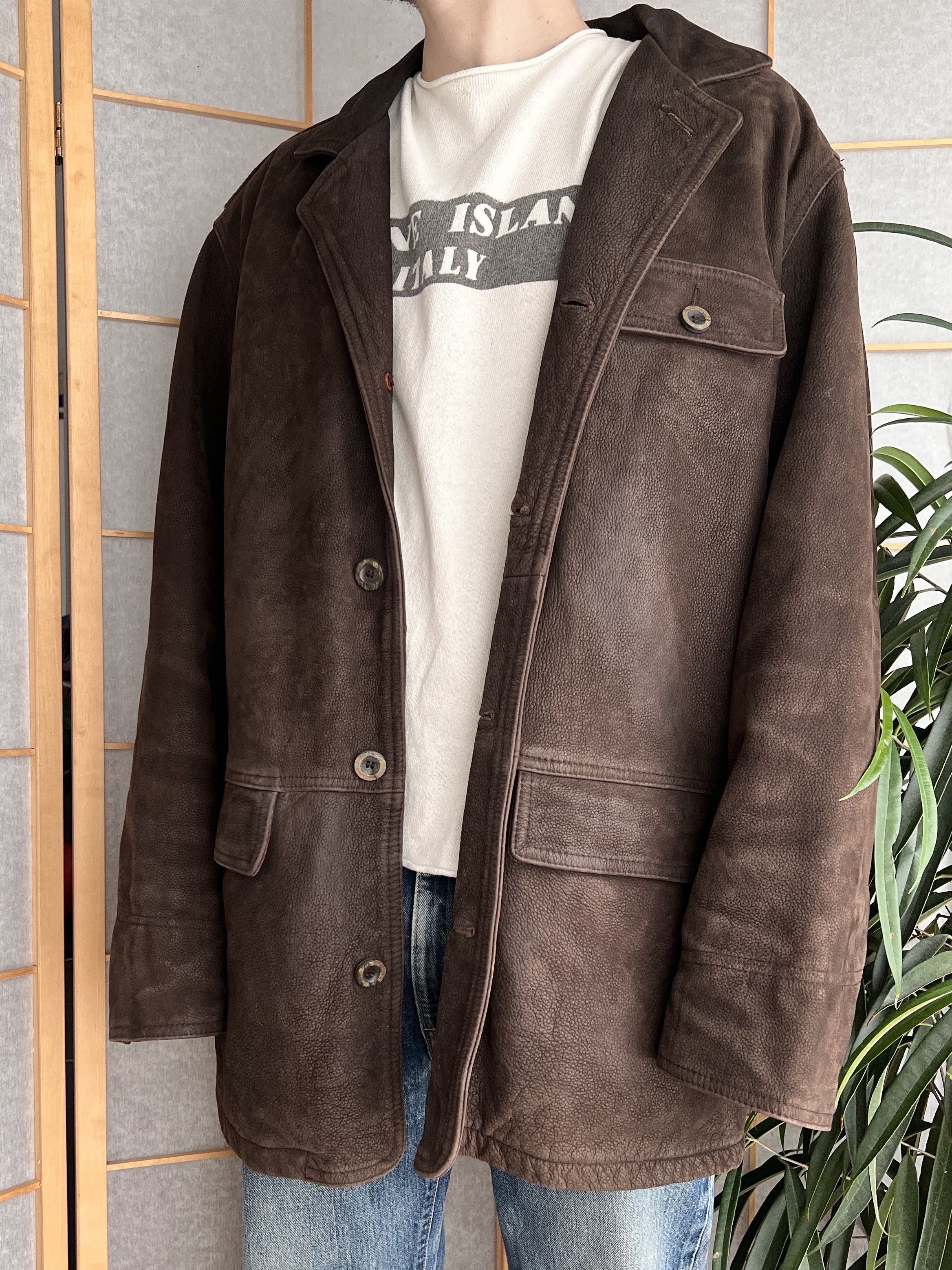 Marlboro Classics Archive! Marlboro Classics vintage 90s leather coat jacket Size US XXL / EU 58 / 5 - 12 Thumbnail