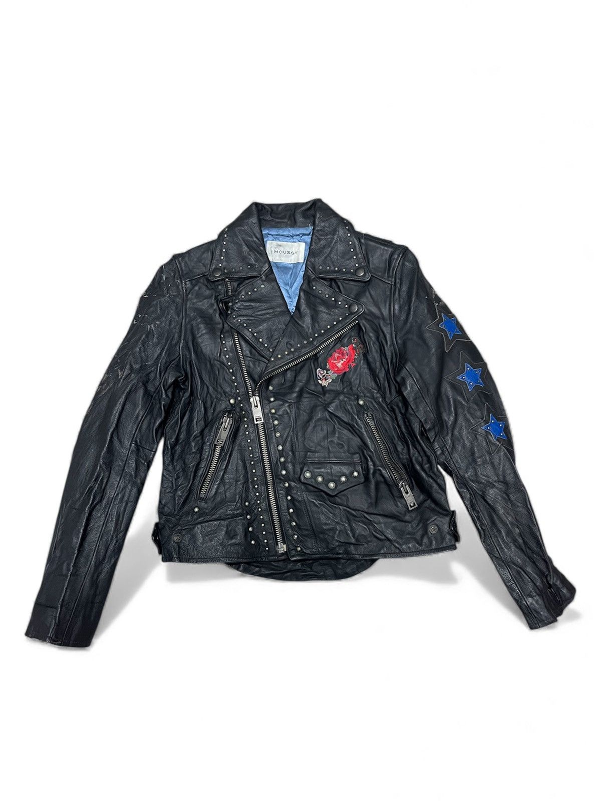 Vintage Moussy leather biker jacket by the Tokyo-based Size US S / EU 44-46 / 1 - 1 Thumbnail