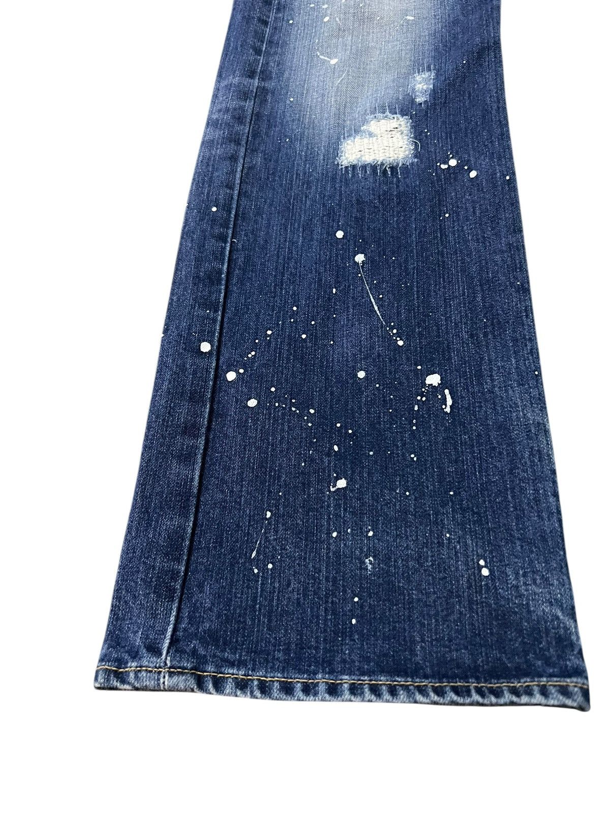 Japanese Brand Takeo Kikuchi Painted Pactwork Jean Japan Size US 33 - 4 Thumbnail