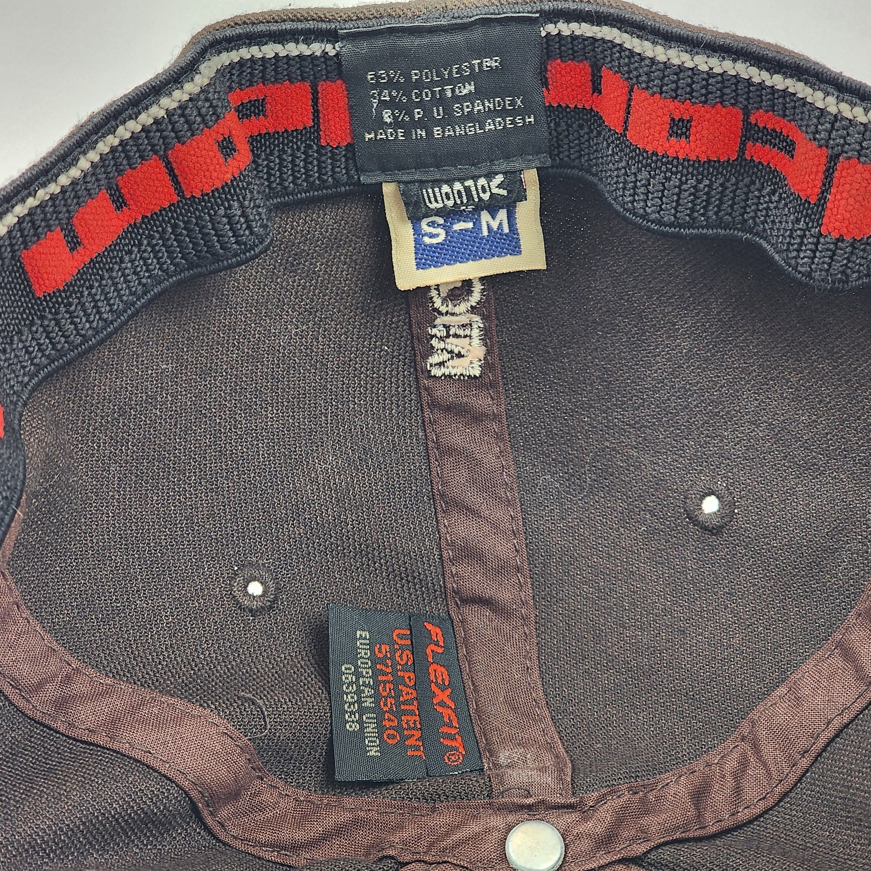 Volcom Y2K Volcom Stone Flexfit Hat Brown Black Skate Cap S/M Size ONE SIZE - 7 Thumbnail