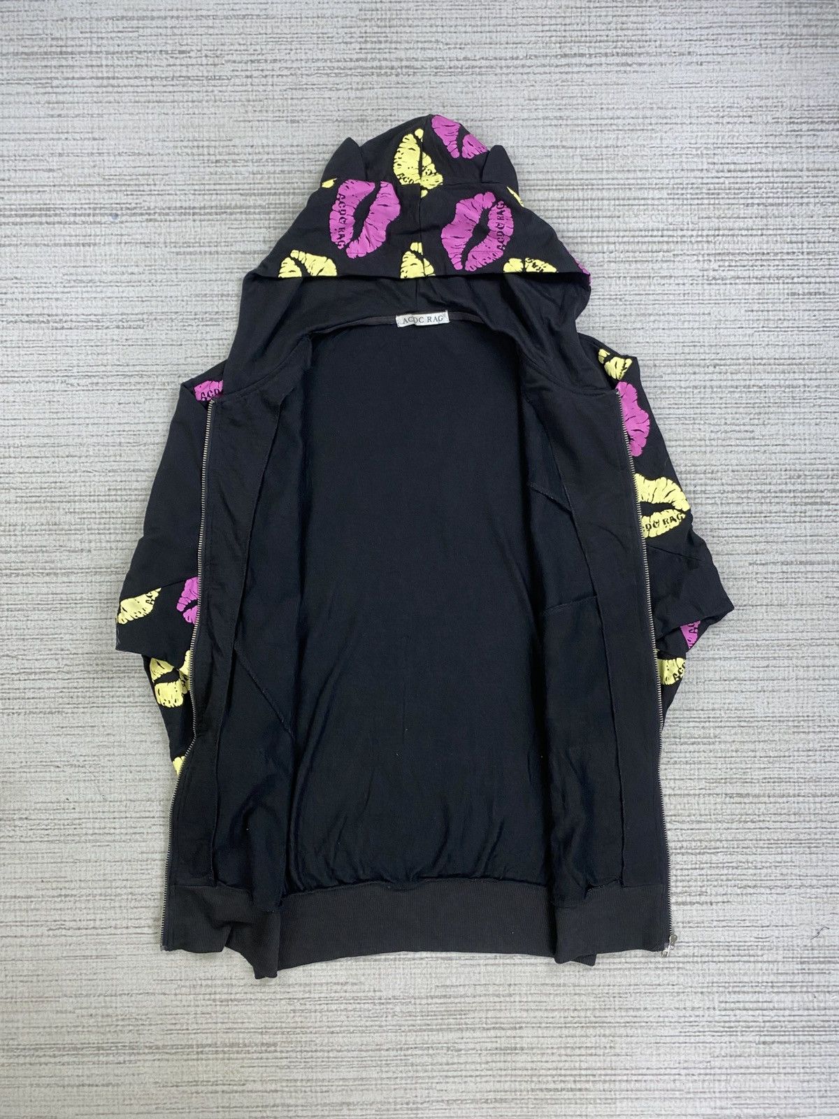 14th Addiction × AC/DC × Vintage Vintage ACDC Rag Lips Printed Fullprint Hoodie Jacket Size US XL / EU 56 / 4 - 6 Thumbnail
