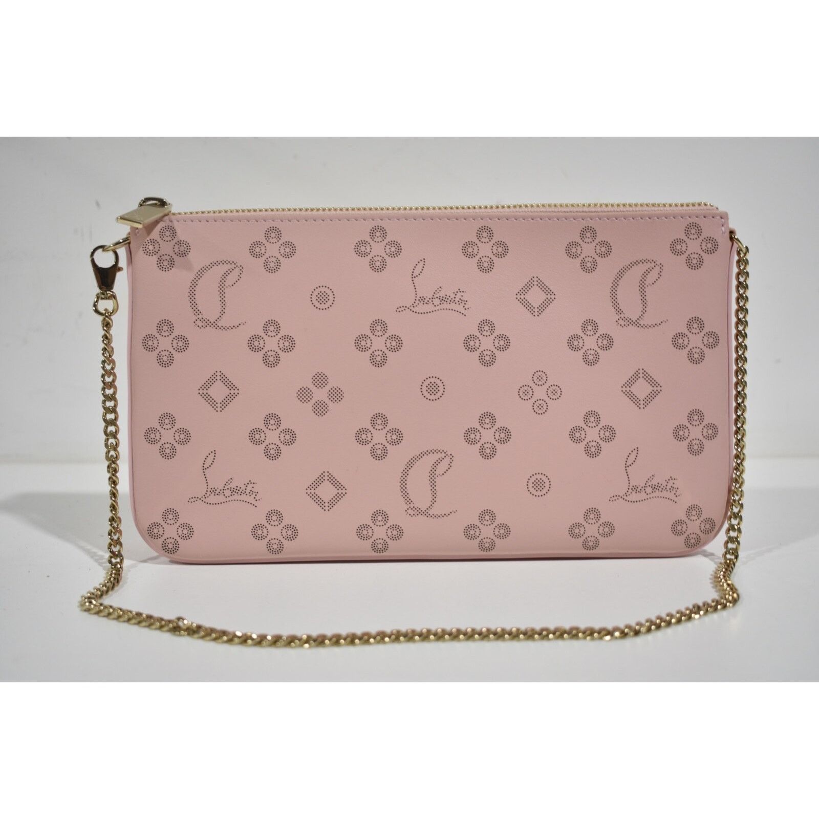 Christian Louboutin Christian Louboutin Leather Pouch Chain Shoulder Clutch Bag Size ONE SIZE - 2 Thumbnail