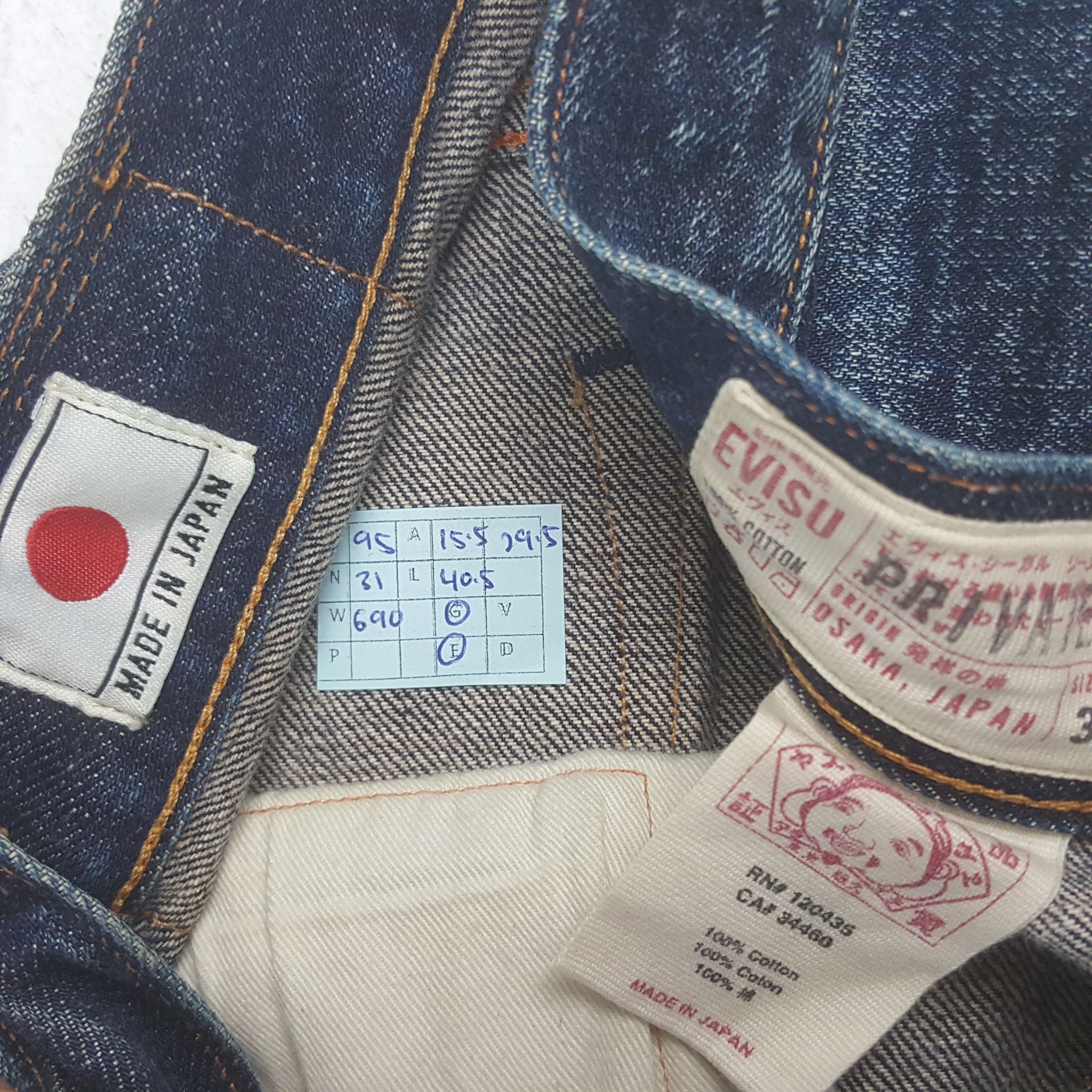 Evisu × Japanese Brand Vintage Evisu No 5 Selvedge Custom Art Daicock Denim Jeans Size US 31 - 14 Thumbnail