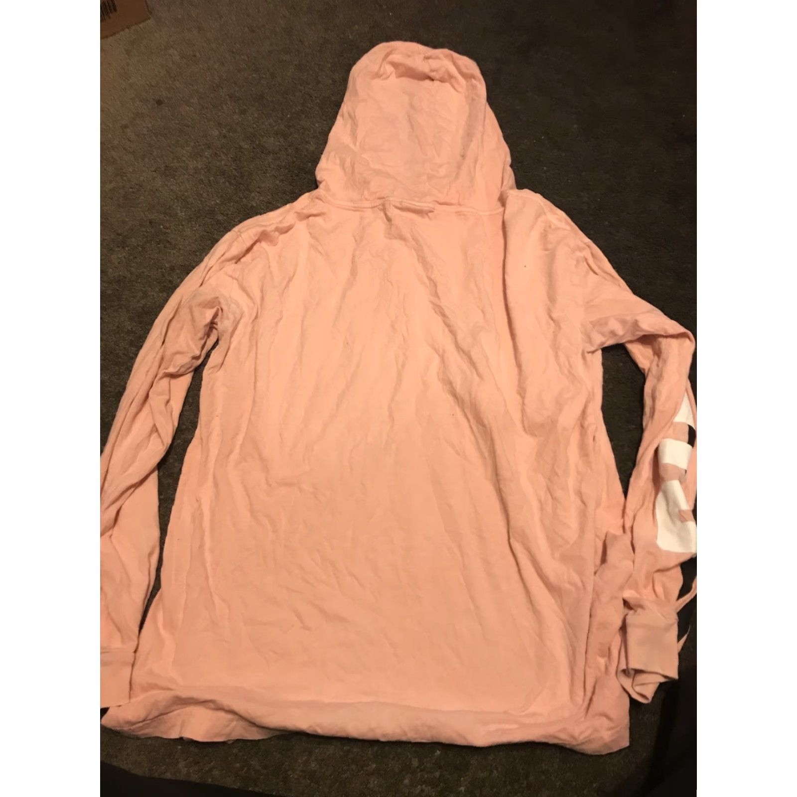 Victoria's Secret Victoria's Secret PINK Hoodie Shirt Woman M Peach V-Neck Pullover Hooded Oversized Logo Size M / US 6-8 / IT 42-44 - 5 Thumbnail