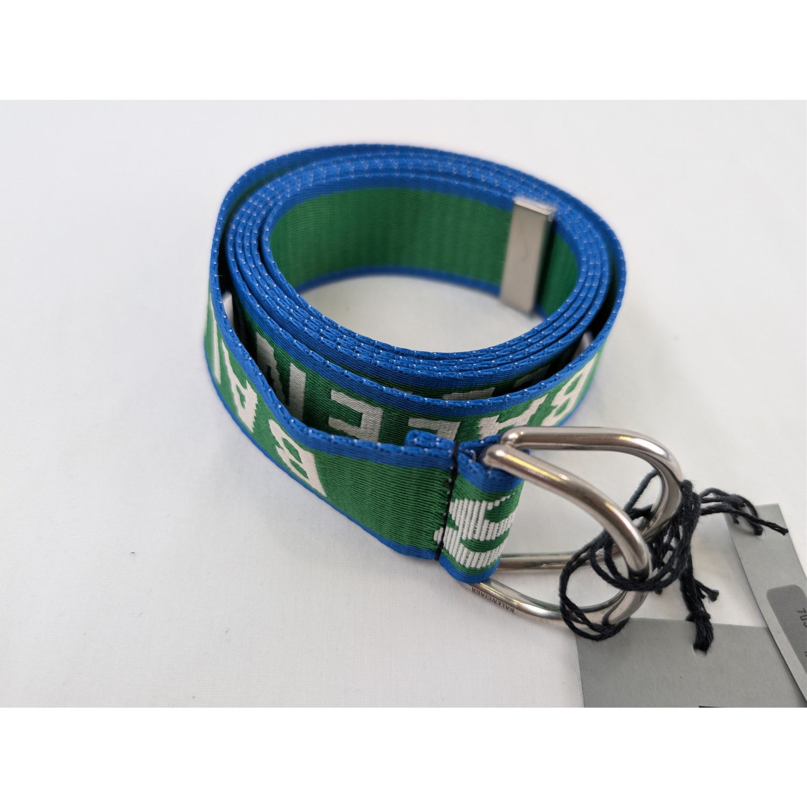 Balenciaga o1rshd1 Q:3 / Size: OS / D Ring Belt 35 in Green/Navy/Grey Size ONE SIZE - 2 Thumbnail