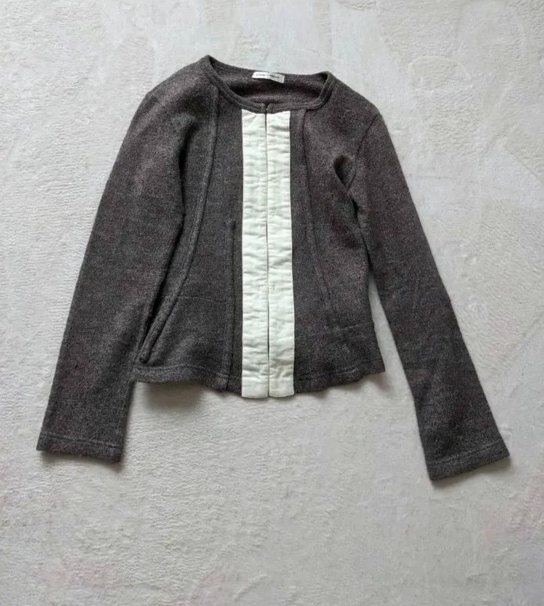 Pre-owned Comme Des Garçons Wool Blend Cardigan - Dmc In Gray