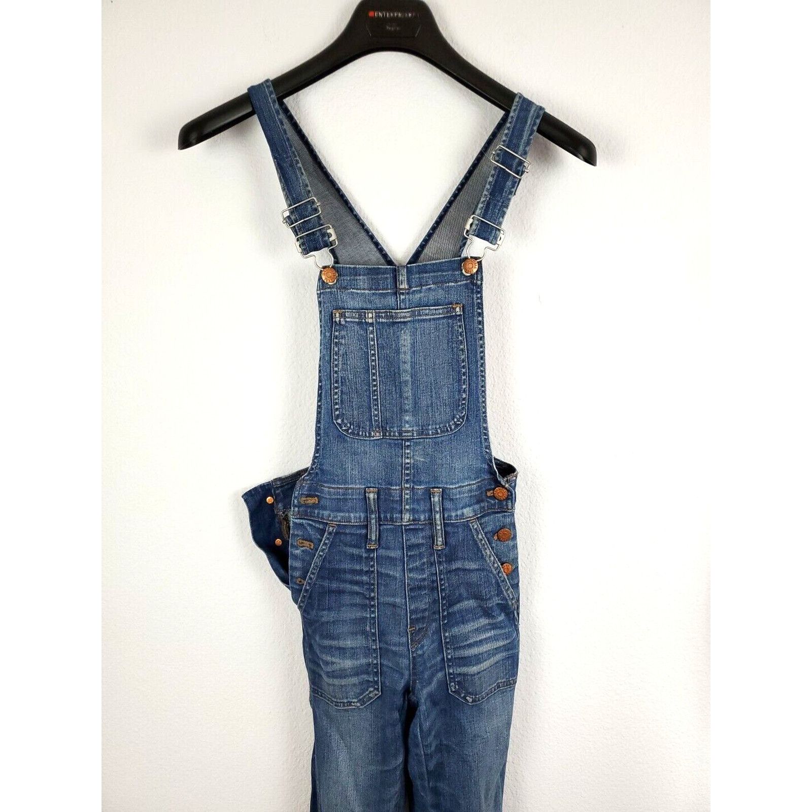 Madewell Madewell Coveralls Women XXS Denim Blue Style F0077 Jumpsuit Size 26" / US 2 / IT 38 - 3 Thumbnail