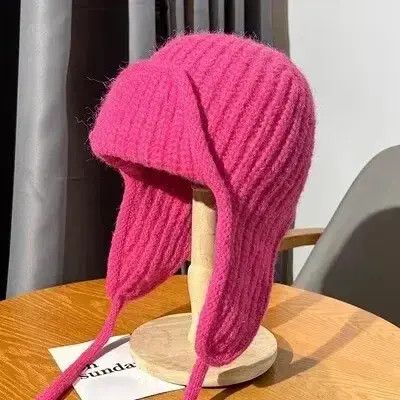 Designer × Japanese Brand Winter Knitted Earflap Beanie Size ONE SIZE - 1 Thumbnail