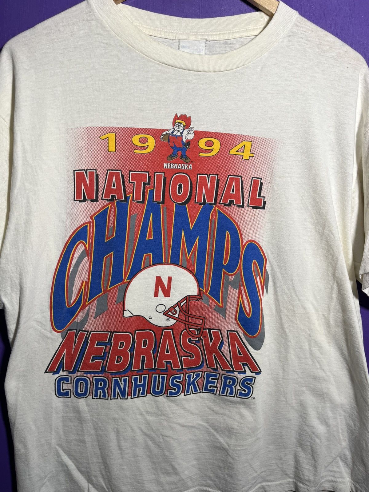 Vintage Vintage 1994 Nebraska Cornhuskers National champs t-shirt Size US L / EU 52-54 / 3 - 3 Thumbnail