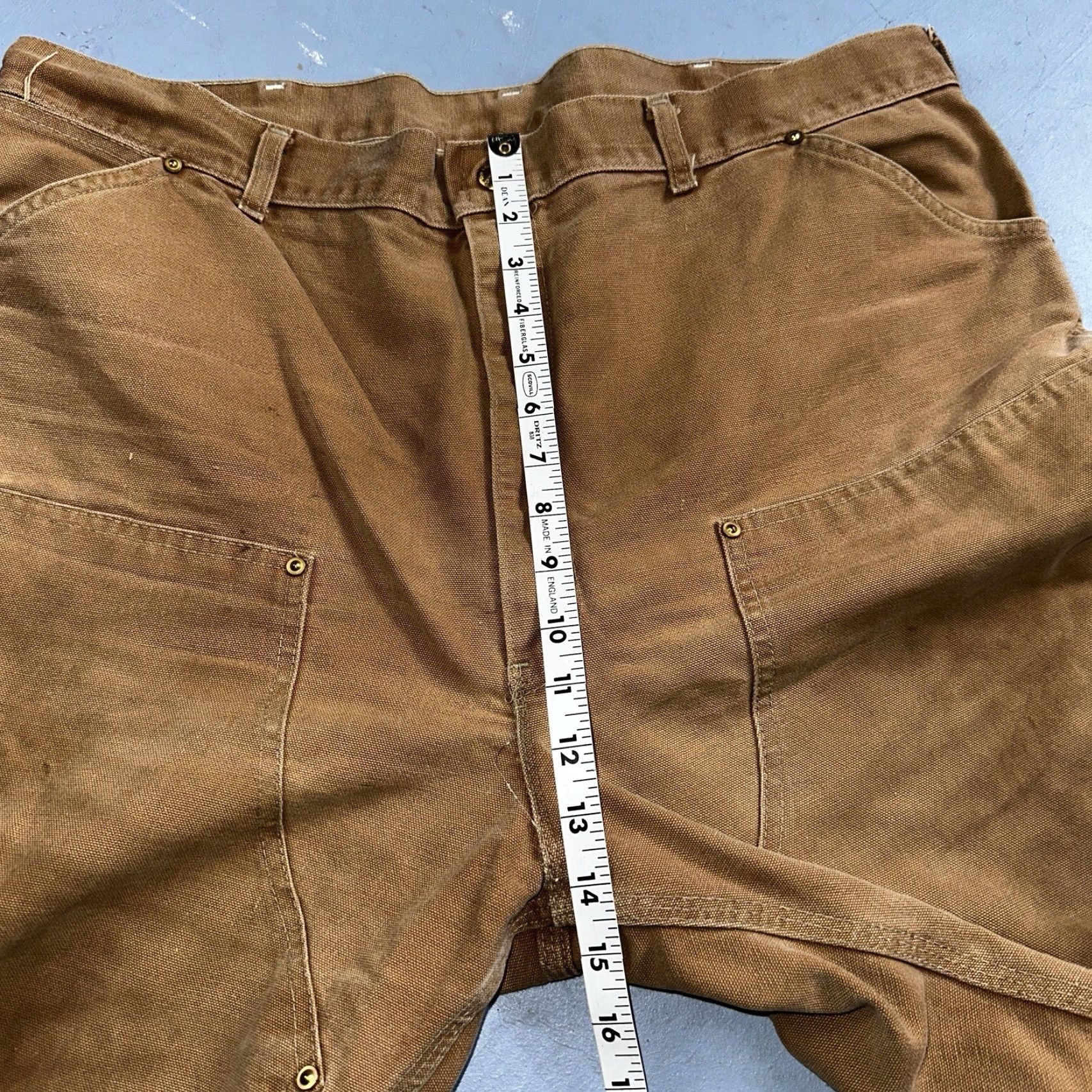 Carhartt VINTAGE Carhartt Pants Carpenter 42x32 Brown USA 1989 Double Knee 80s Cotton Regular Men Size US 42 / EU 58 - 6 Thumbnail