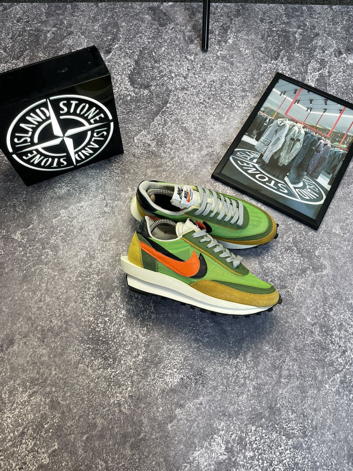 image of Nike Sacai Ld Waffle Green Multi Gusto Shoes, Men's (Size 5.5)