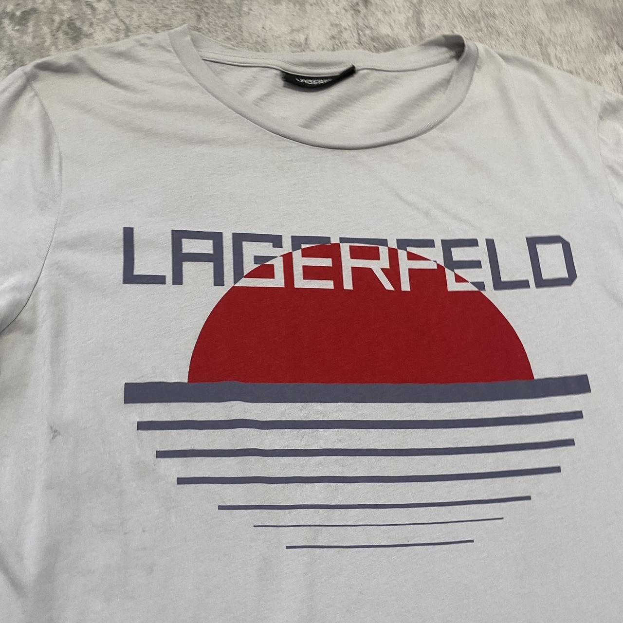 Karl Lagerfeld Karl Lagerfeld grey and red T-shirt Nice graphic high Size US M / EU 48-50 / 2 - 3 Thumbnail