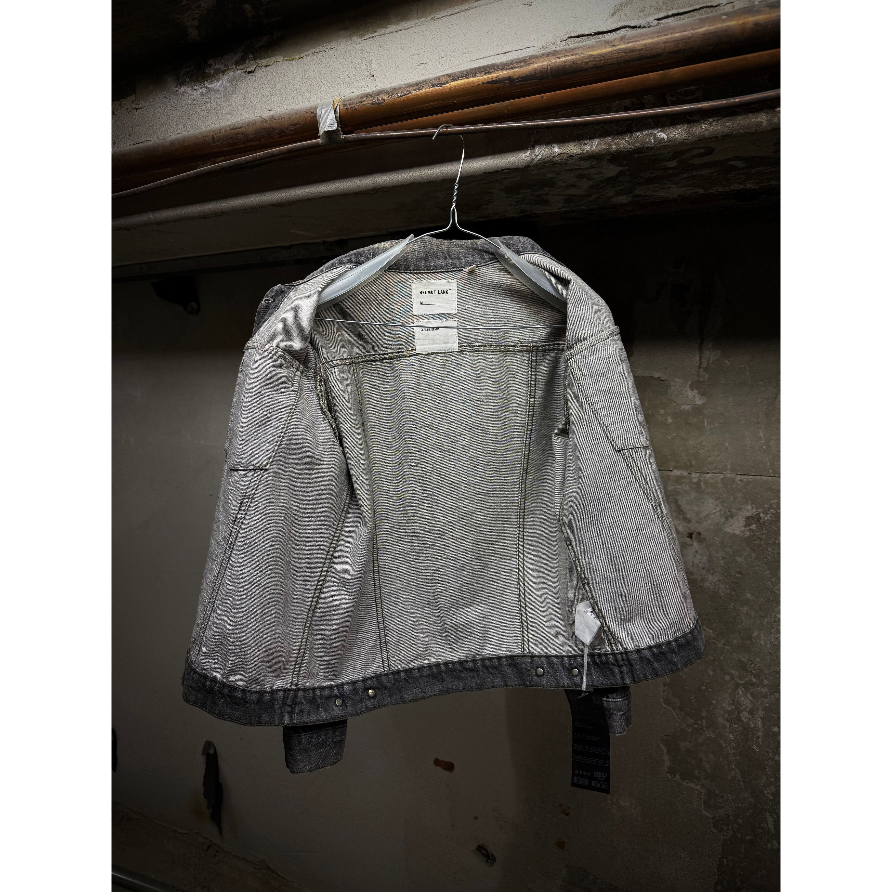 Helmut Lang Helmut Lang Early 00s Washed Grey Denim Trucker Jacket Size US XS / EU 42 / 0 - 5 Thumbnail