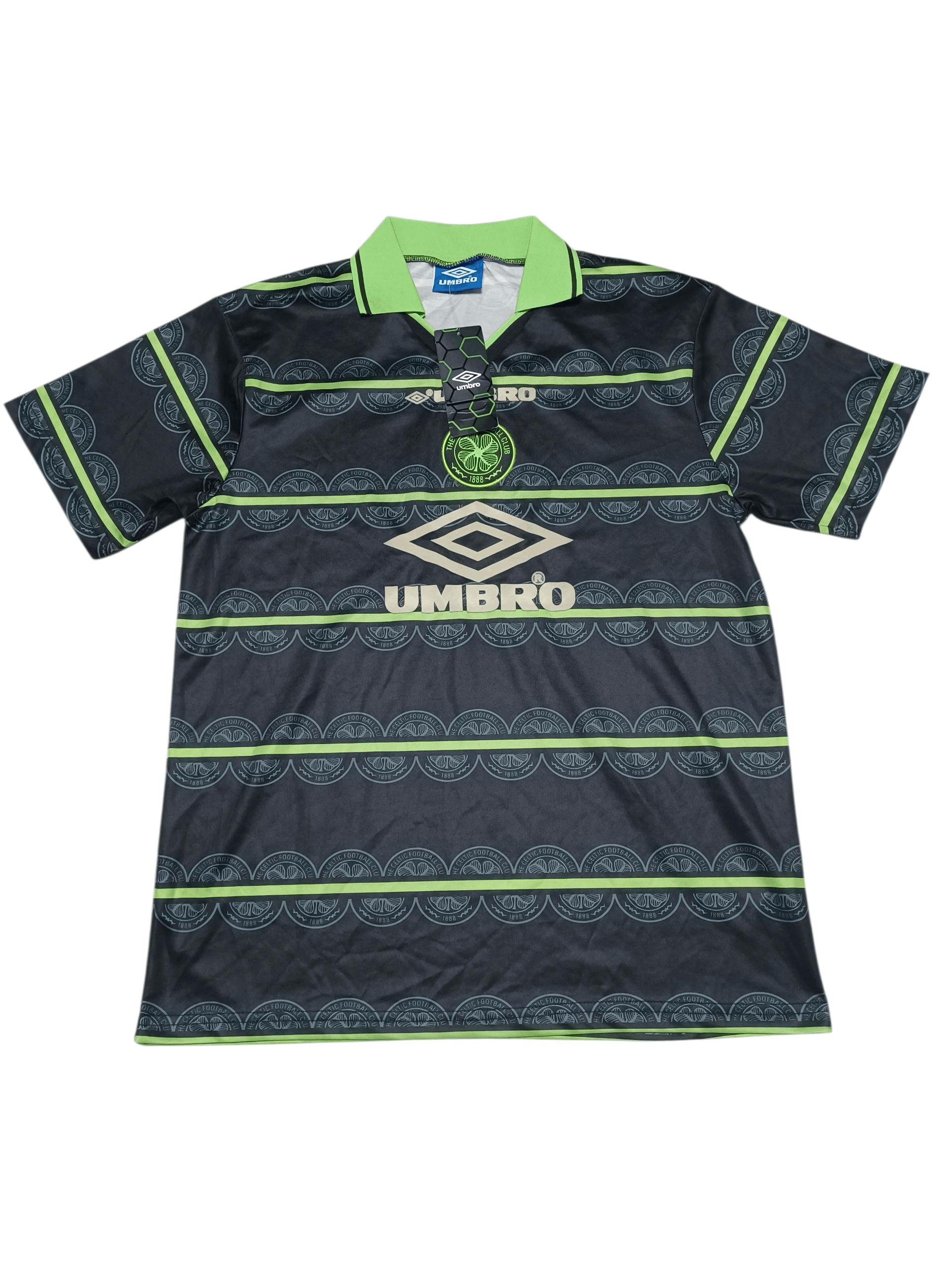 Umbro CELTIC GLASGOW VINTAGE UMBRO 1998/1999 STYLE SOCCER JERSEY Size US L / EU 52-54 / 3 - 1 Thumbnail