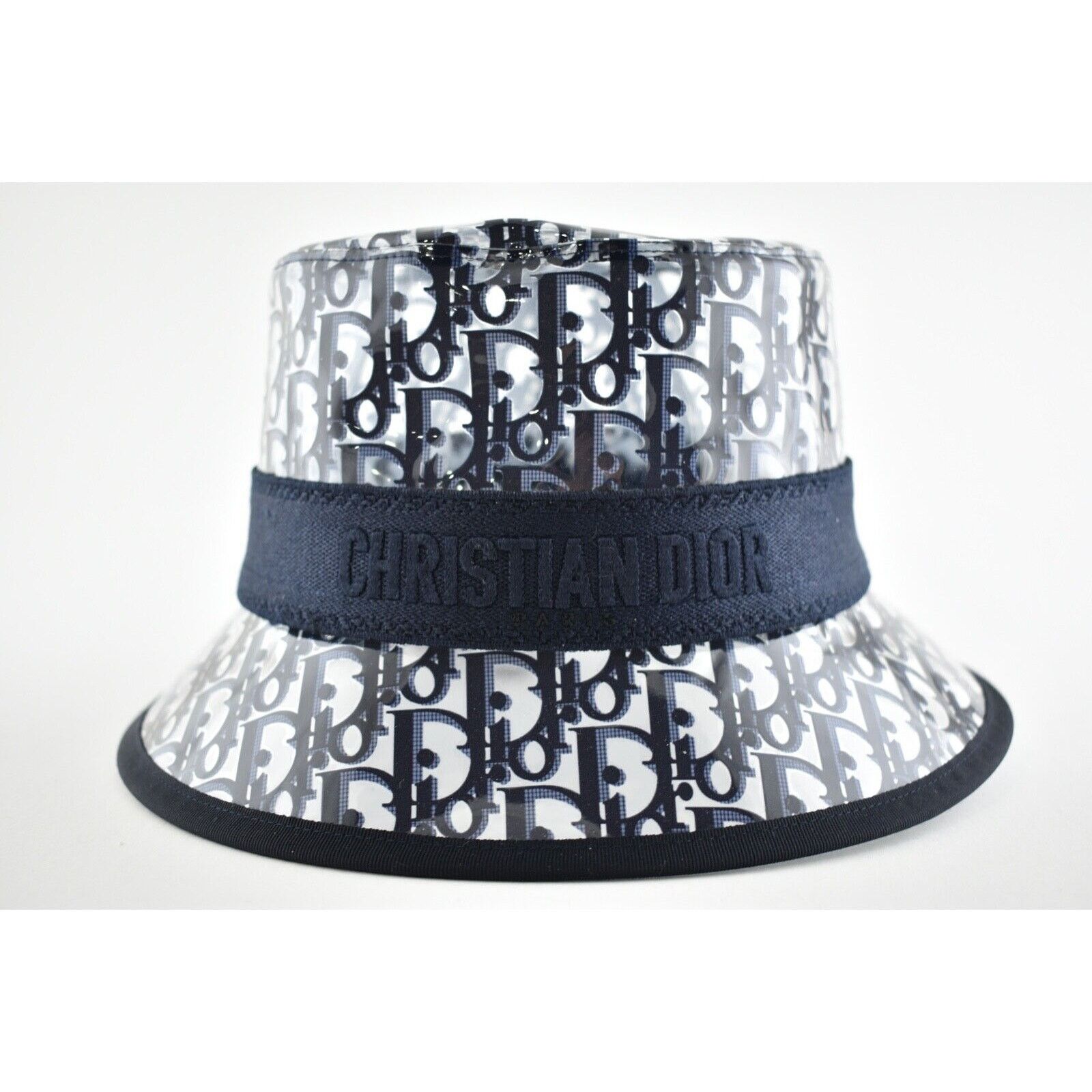 Dior Dior Oblique Logo PVC Transparent Clear Sun Bucket Hat 58 Size ONE SIZE - 2 Thumbnail
