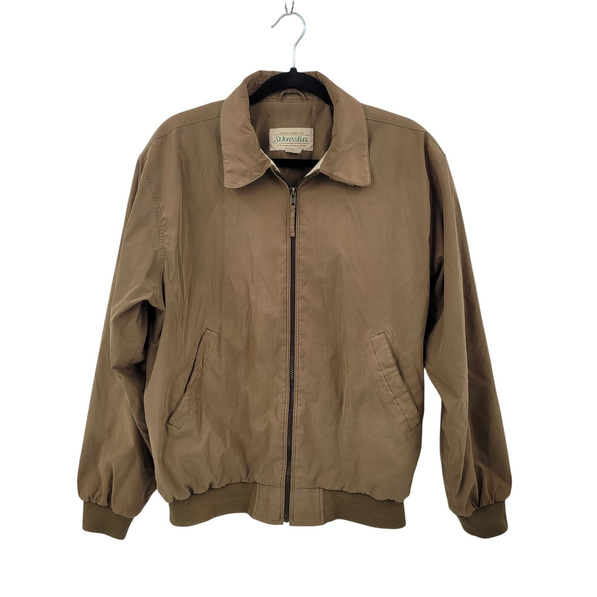 Vintage Vintage Mens Medium Tan Zip Up Bomber Dress Jacket Neutral C Size US M / EU 48-50 / 2 - 10 Thumbnail