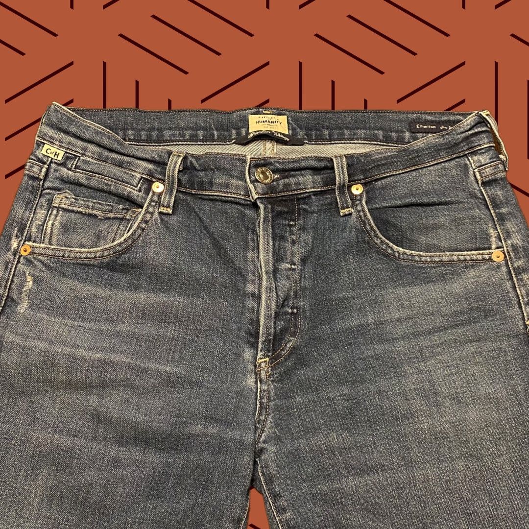 Citizens of Humanity Emerson Slim Boyfriend Womens 27 (31x27) Button Fly Jeans