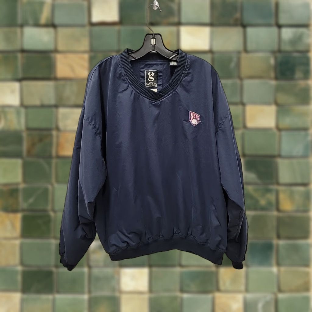 Vintage VINTAGE Gear For Sports Jersey Nets Windbreaker Jacket Mens XL Blue Logo Pullover Windbreaker 90s Sportswear Size US XL / EU 56 / 4 - 1 Thumbnail