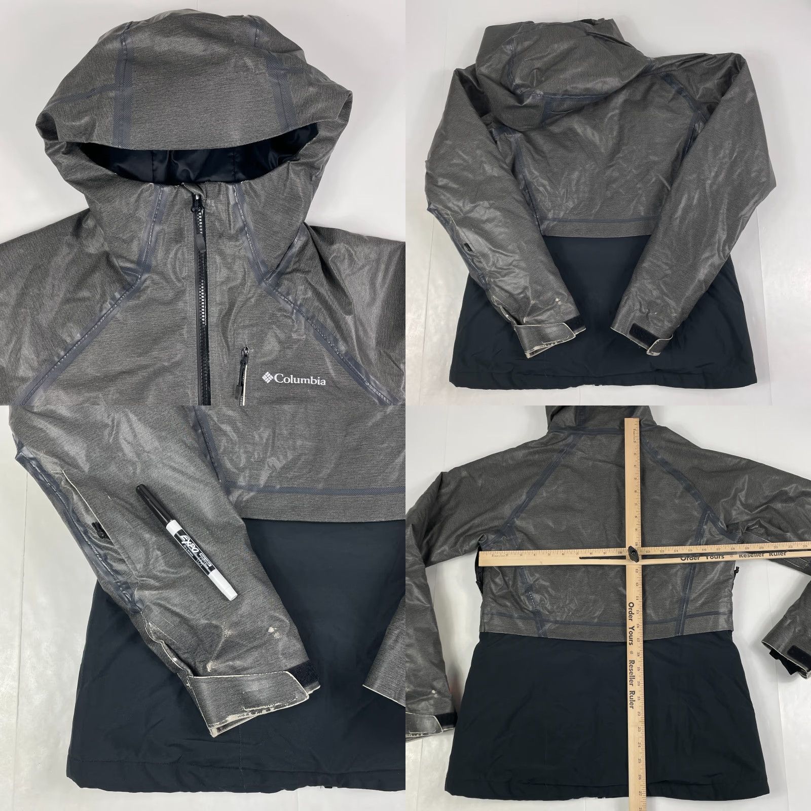 Vintage Columbia Jacket Womens Small Gray Out Dry Omni Heat Full Zip Hooded Long Sleeve Size S / US 4 / IT 40 - 9 Thumbnail