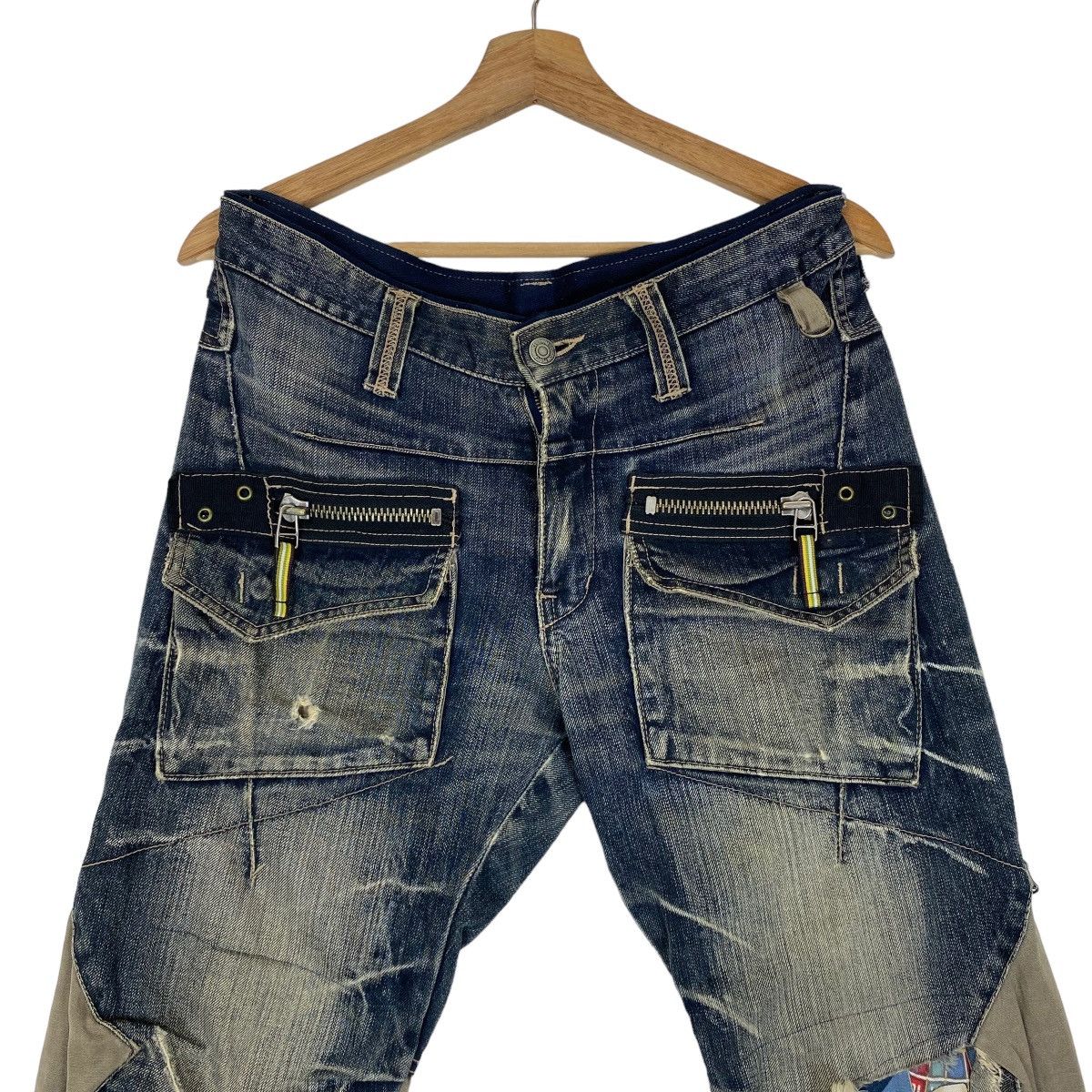 Japanese Brand ✨PPFM multi zipper inspired Undercover jeans Size US 31 - 7 Thumbnail