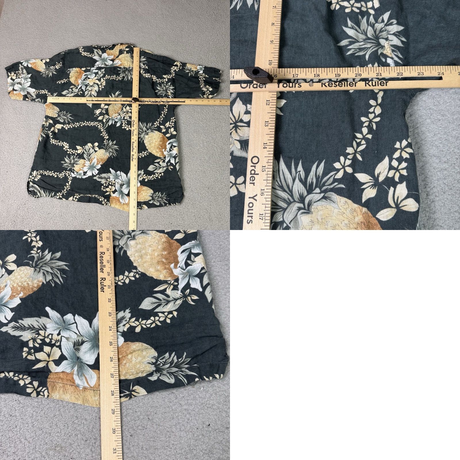 Tommy Bahama VINTAGE Tommy Bahama Shirt Mens M Blue Pineapple All Over Print Hawaiian Linen Rare Shirt Size US M / EU 48-50 / 2 - 8 Thumbnail