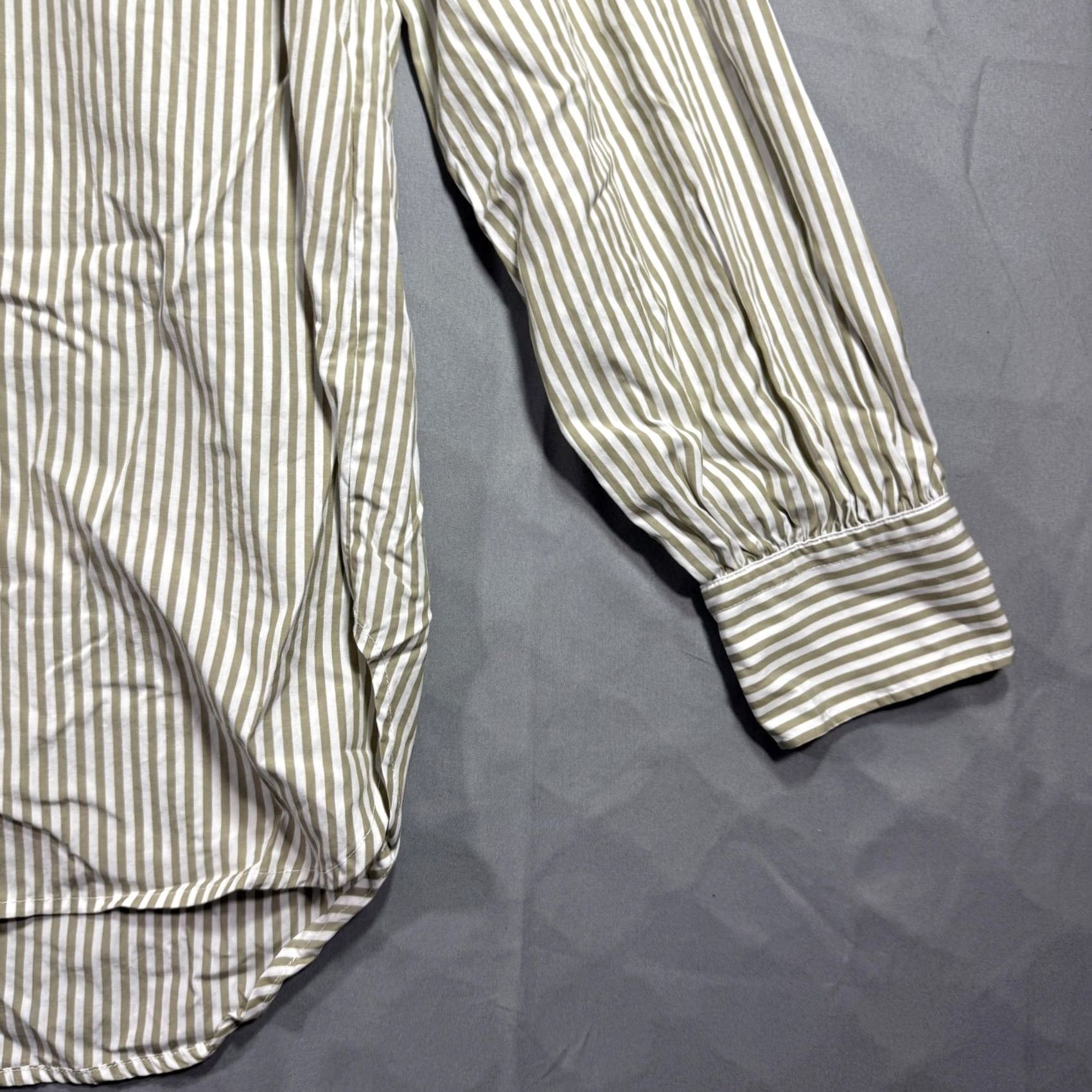 Rag & Bone Rag & Bone Shirt Women’s S Green Striped Button-Up Long Sleeve Cotton Casual Size S / US 4 / IT 40 - 5 Thumbnail
