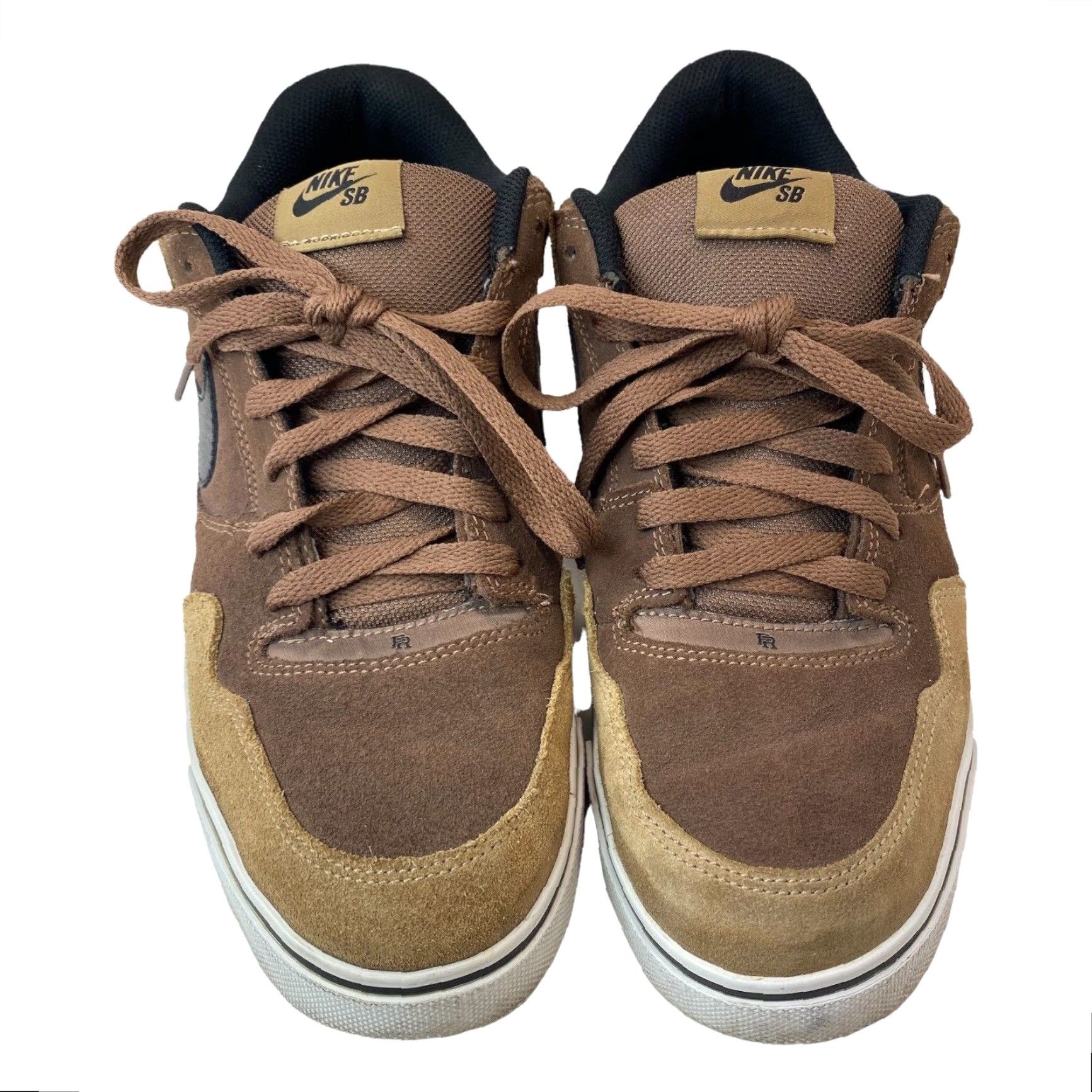 Nike VINTAGE Nike Zoom Air SB Paul Rodriguez 2.5 Sneakers Adult 11.5 Medium Brown Suede Skateboarding Mens Size US 11 / EU 44 - 2 Thumbnail