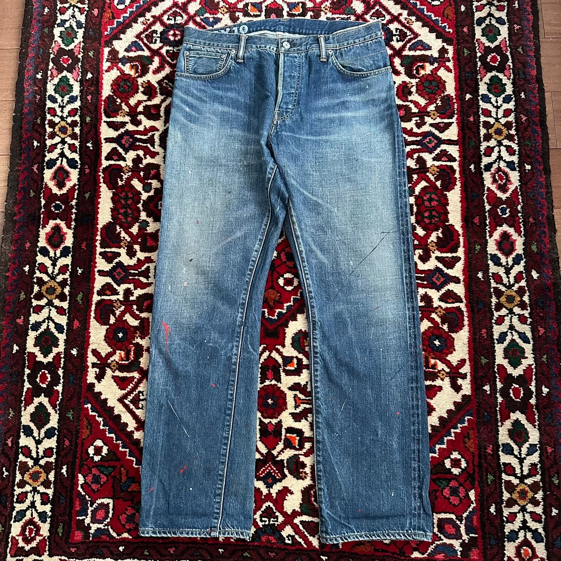 visvim 20ss dry10 splash paint jeans